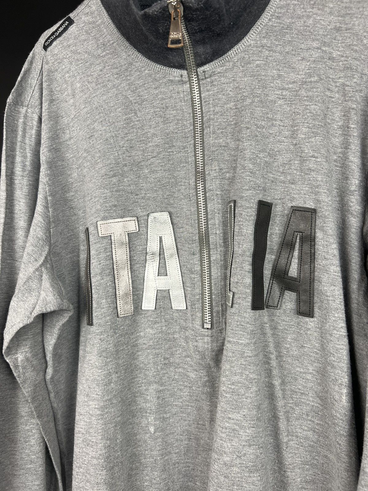 Dolce & Gabbana × Vintage VTG Dolce Gabbana Italia Big Logo Zip Sweatshirt Size XL / US 12-14 / IT 48-50 - 2 Thumbnail