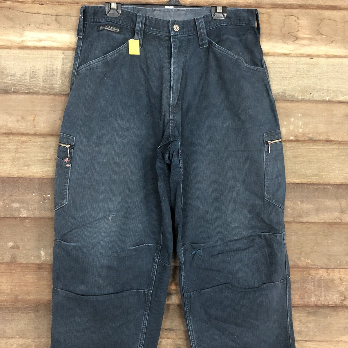 Japanese Brand Dogman Blue Multipocket utility Cargo Pants #3354 Size US 34 / EU 50 - 4 Thumbnail