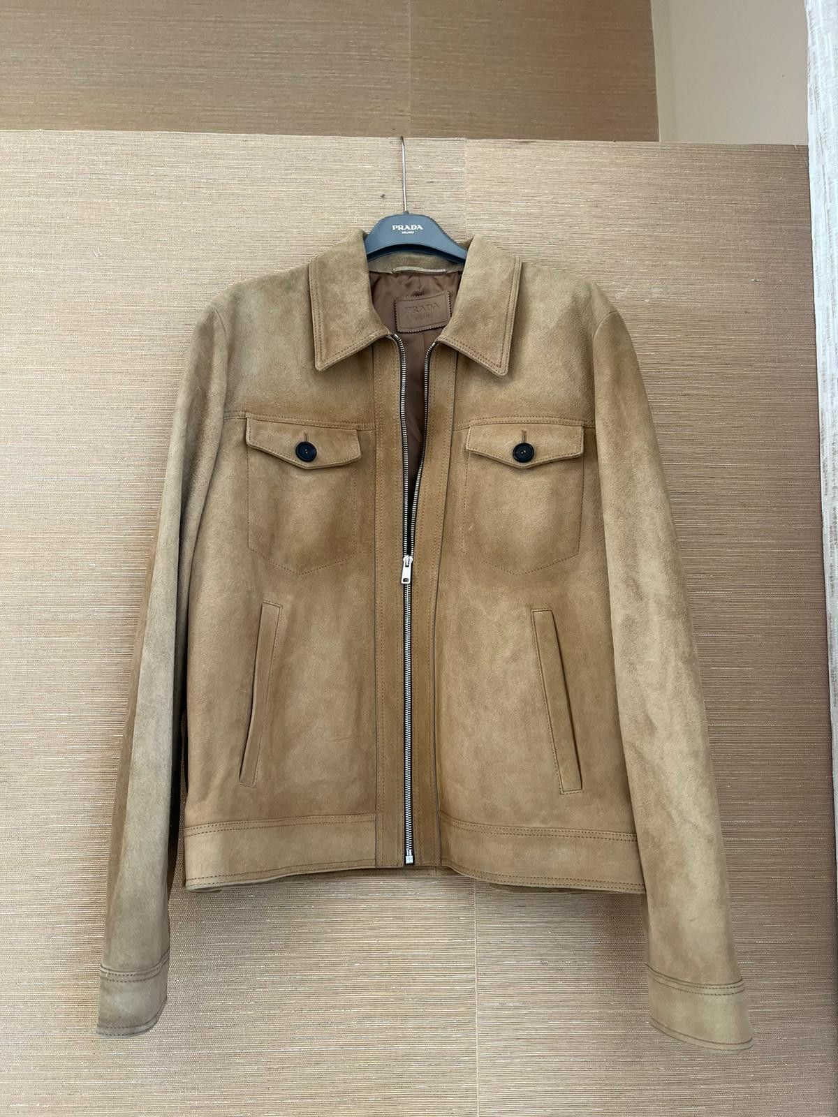 Prada Classic Suede Jacket in Camel Size US L / EU 52-54 / 3 - 7 Thumbnail
