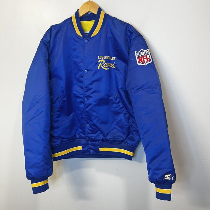 Vintage VTG 90s Starter NFL Los Angeles Rams Satin Bomber Jacket | Grailed