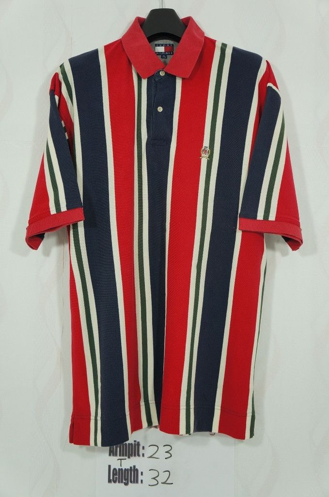 Tommy Hilfiger Vintage Tommy Hilfiger Border Striped Shirt Hip Hop ...