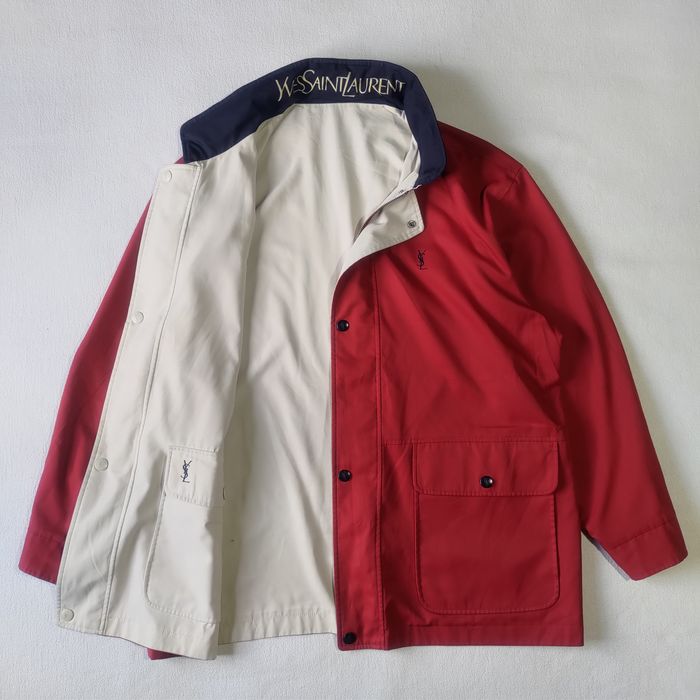 Vintage YSL Yves Saint Laurent Reversible Harrington Jacket Size L