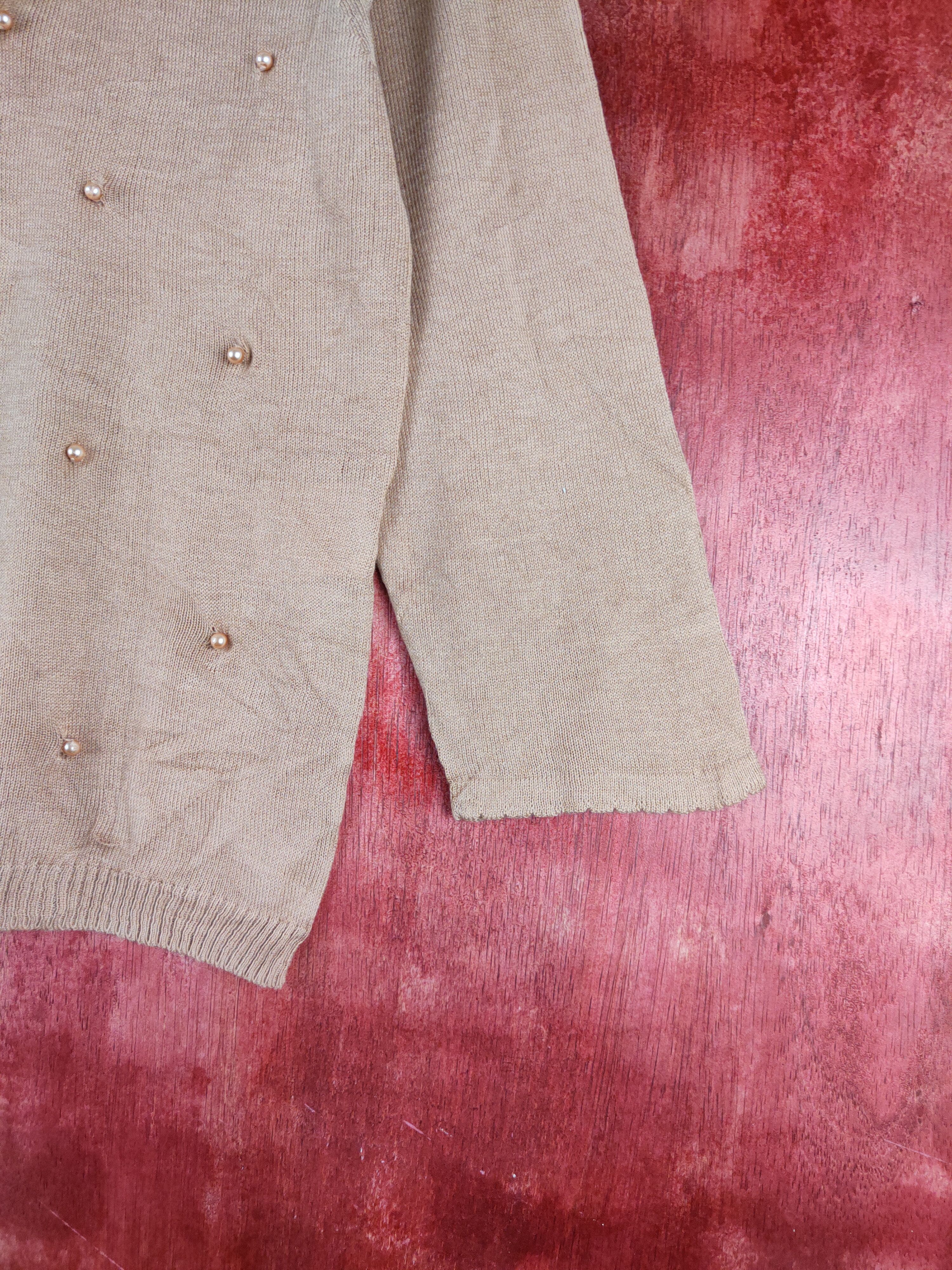 Japanese Brand Axes Femme Brown Knitwear Cardigan #S1256 Size S / US 4 / IT 40 - 7 Thumbnail