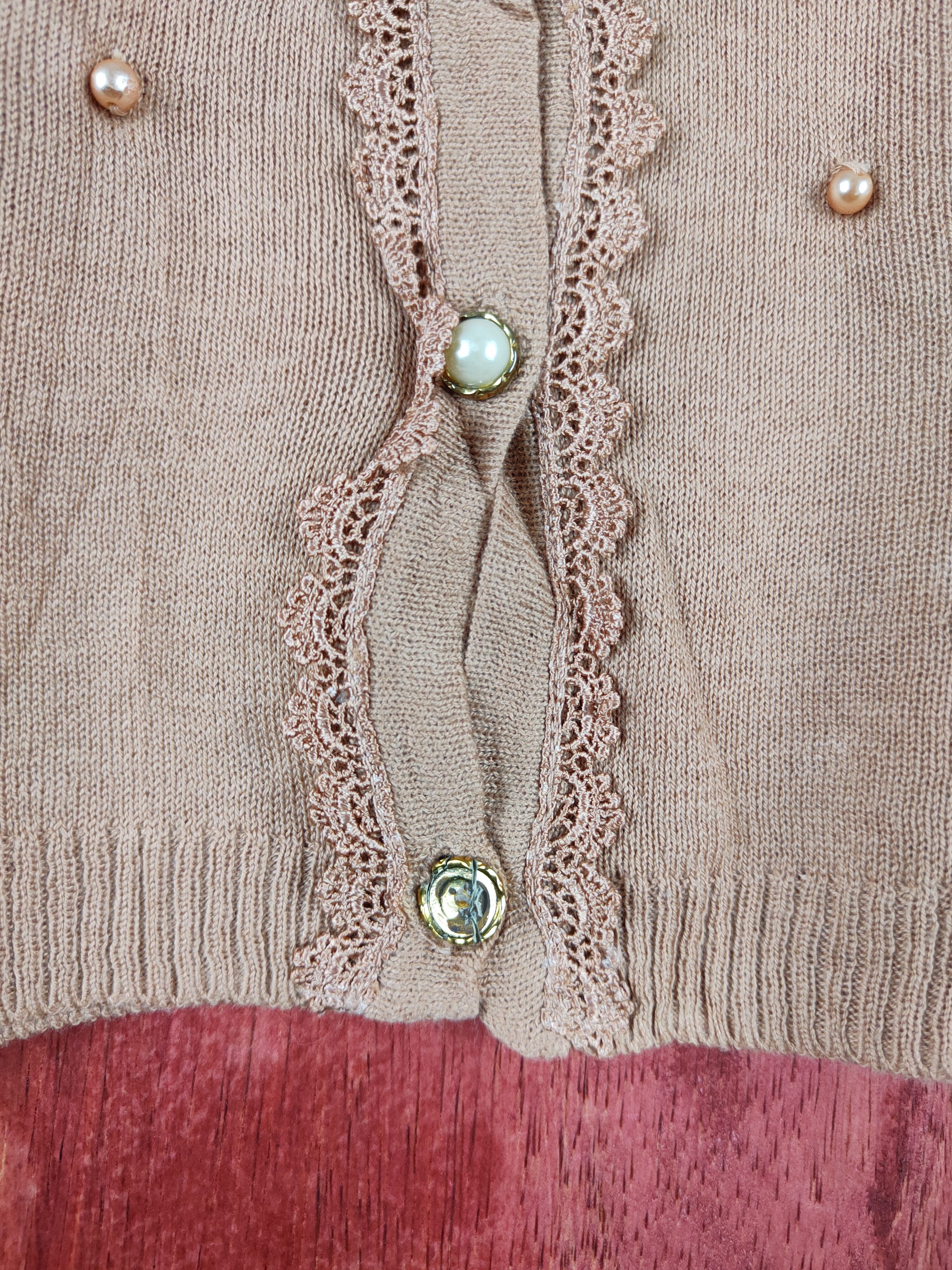 Japanese Brand Axes Femme Brown Knitwear Cardigan #S1256 Size S / US 4 / IT 40 - 3 Thumbnail