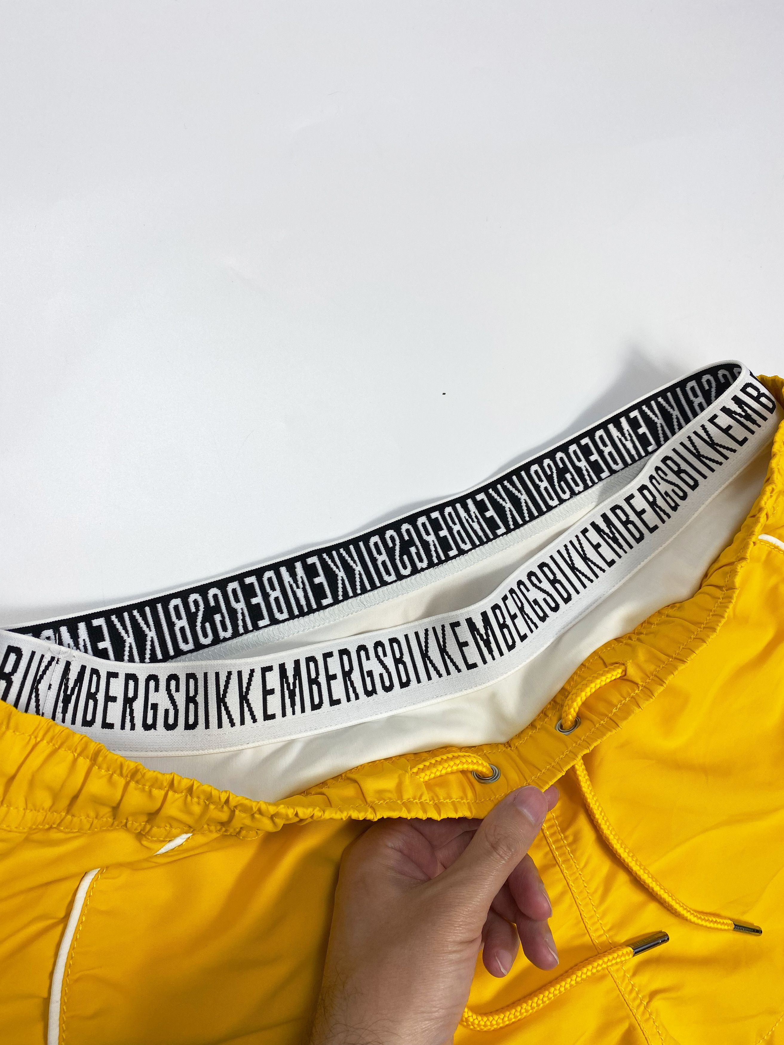Dirk Bikkembergs Bikkembergs Stretch Tape Logo Beach Swim Nylon Shorts Size US 33 - 2 Thumbnail