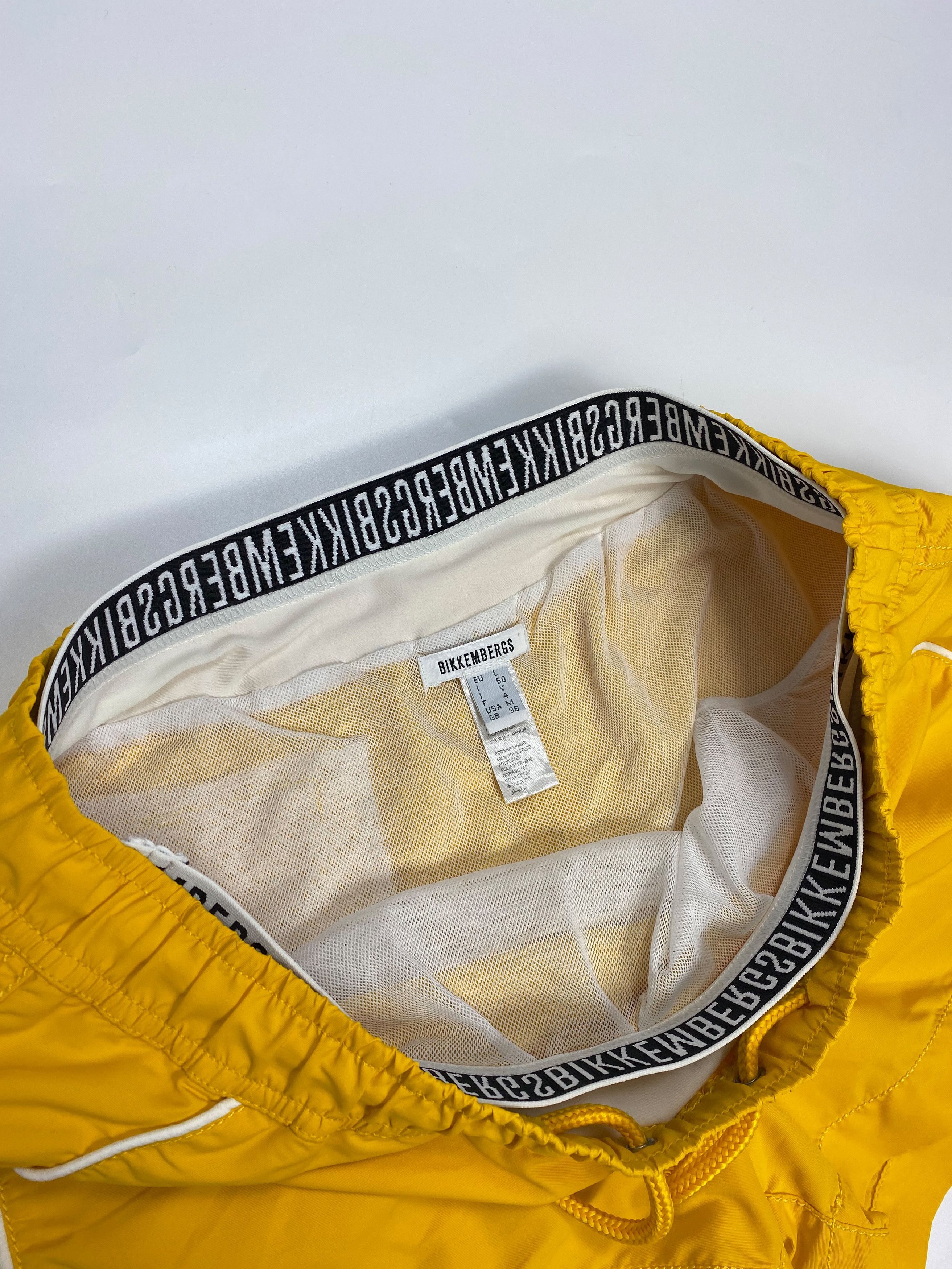 Dirk Bikkembergs Bikkembergs Stretch Tape Logo Beach Swim Nylon Shorts Size US 33 - 6 Thumbnail