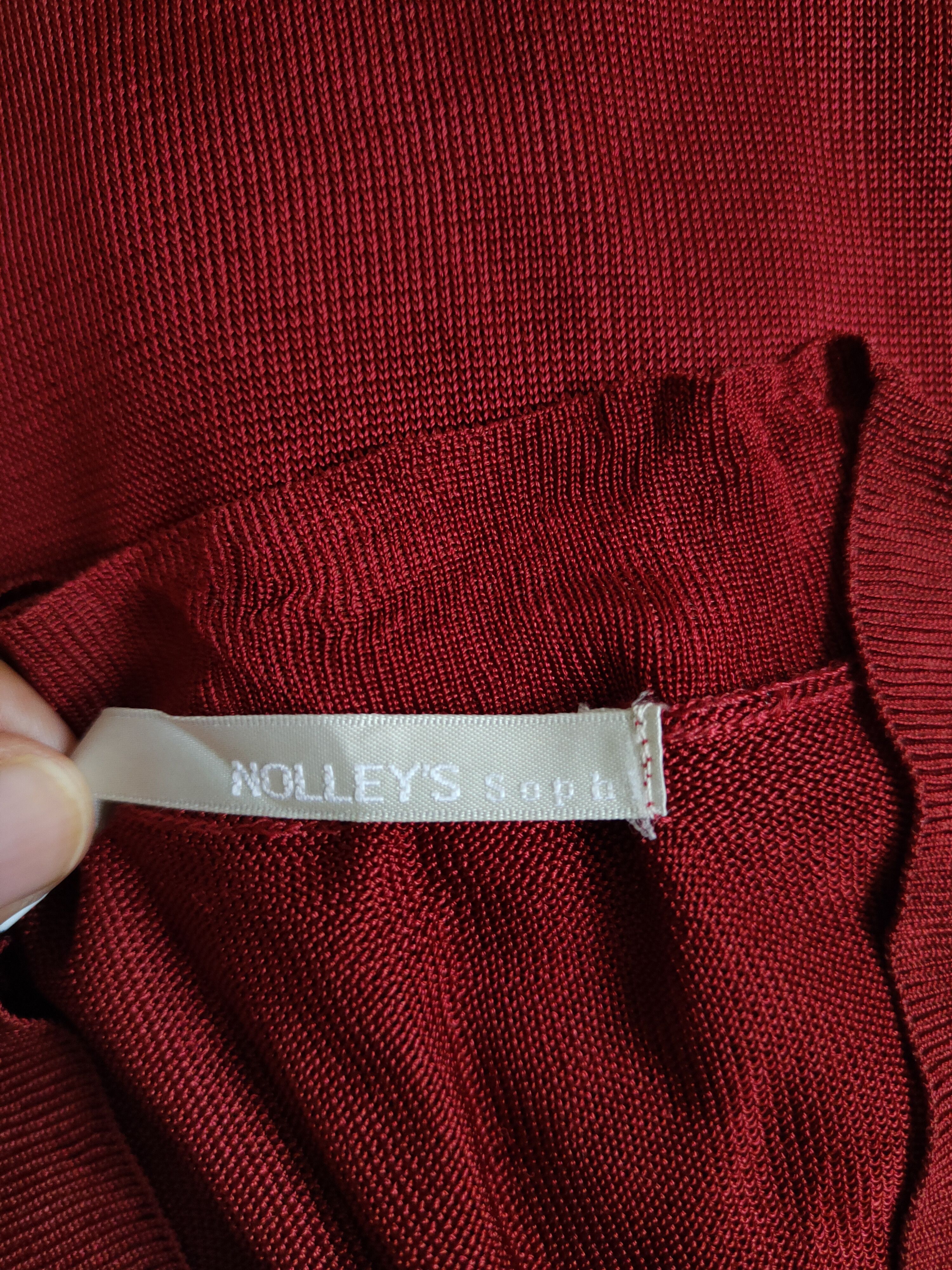 NOLLEY'S Nolley's Sophi Maroon Crochet Meshnet Knit Cardigan #S1255 Size S / US 4 / IT 40 - 11 Thumbnail