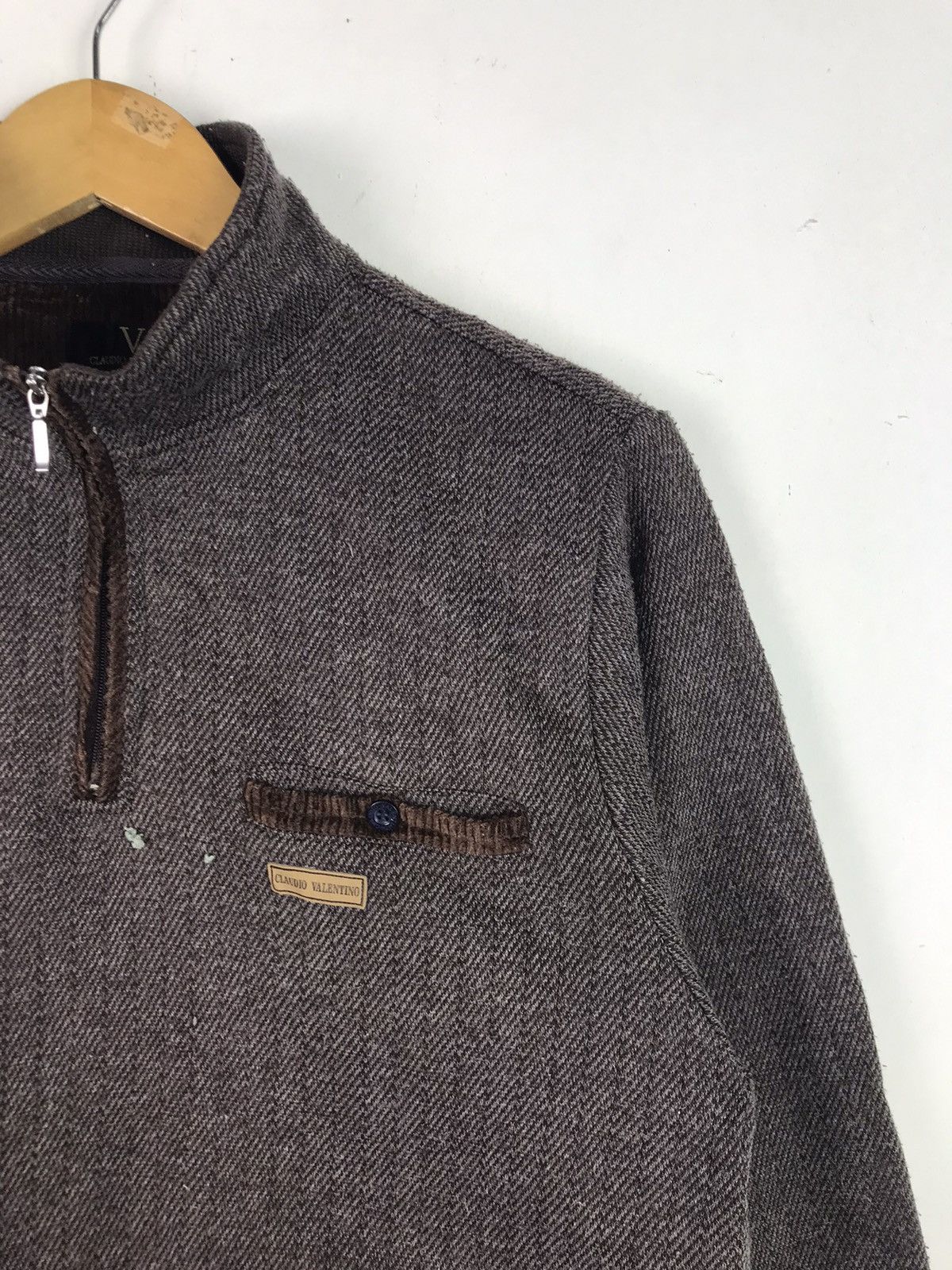 Japanese Brand × Valentino × Vintage Claudio Valentino Half Zipper Sweatshirt Size US M / EU 48-50 / 2 - 5 Thumbnail