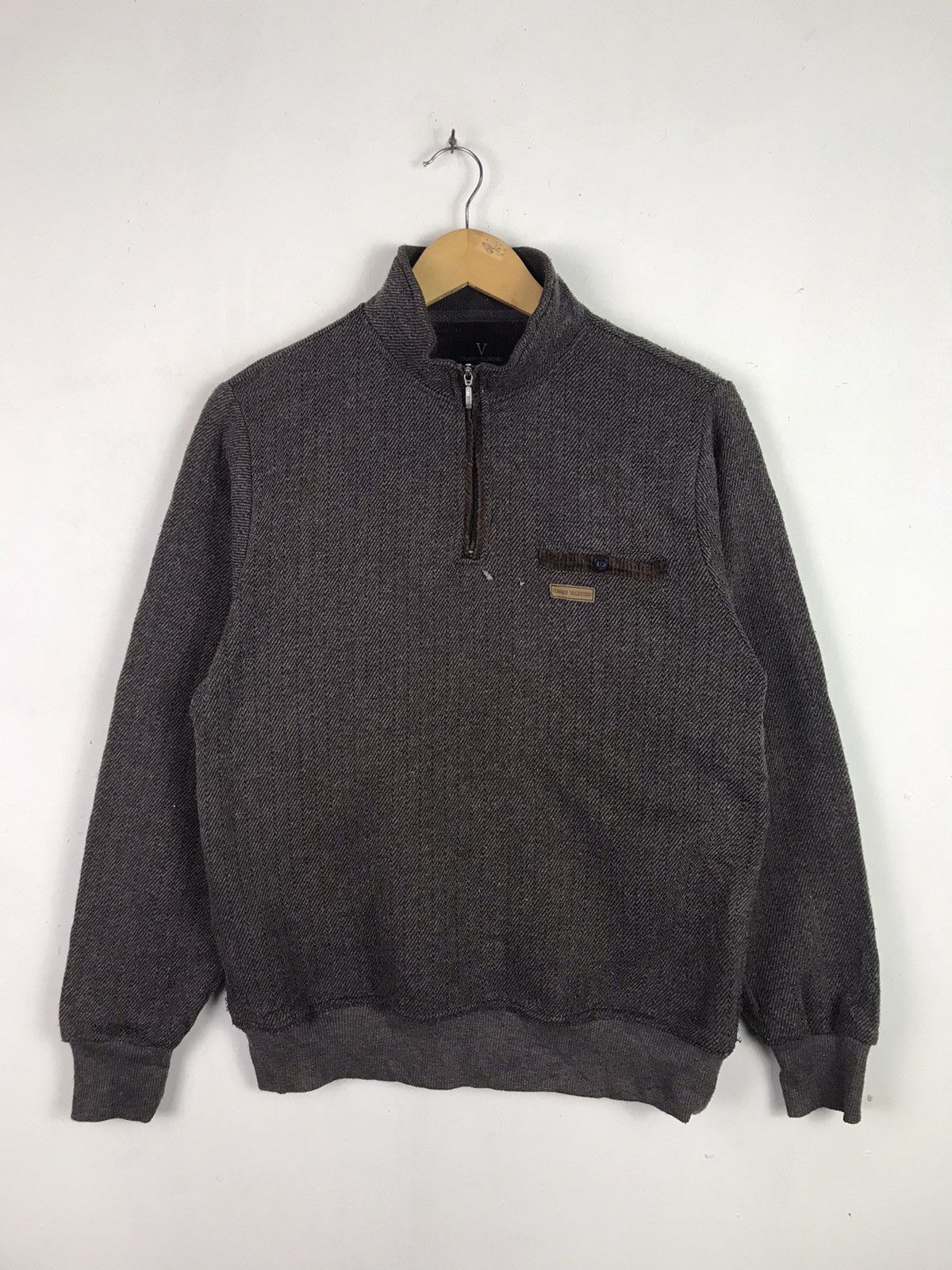 Japanese Brand × Valentino × Vintage Claudio Valentino Half Zipper Sweatshirt Size US M / EU 48-50 / 2 - 1 Thumbnail