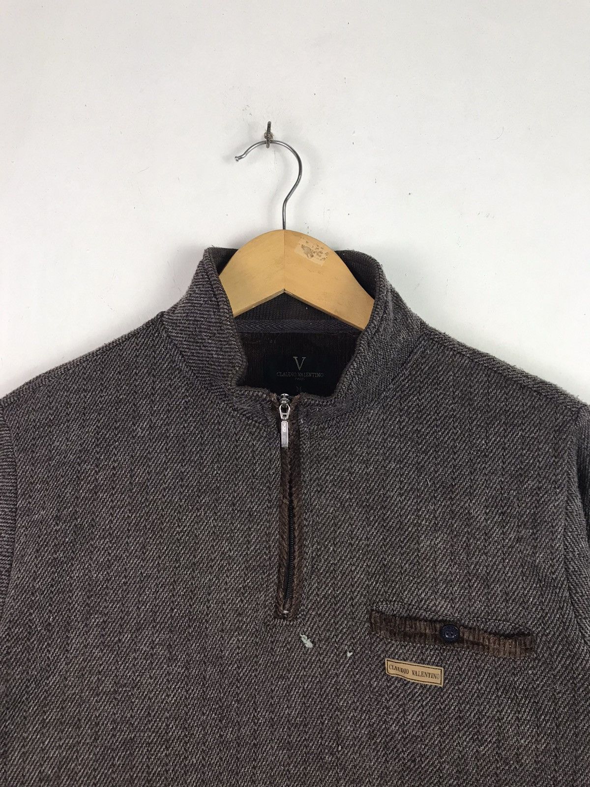 Japanese Brand × Valentino × Vintage Claudio Valentino Half Zipper Sweatshirt Size US M / EU 48-50 / 2 - 3 Thumbnail