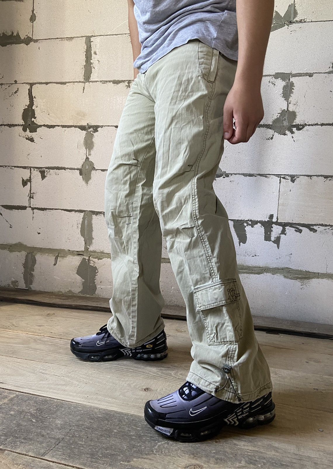 Vintage Japanese Brand Pants white stuff cargo