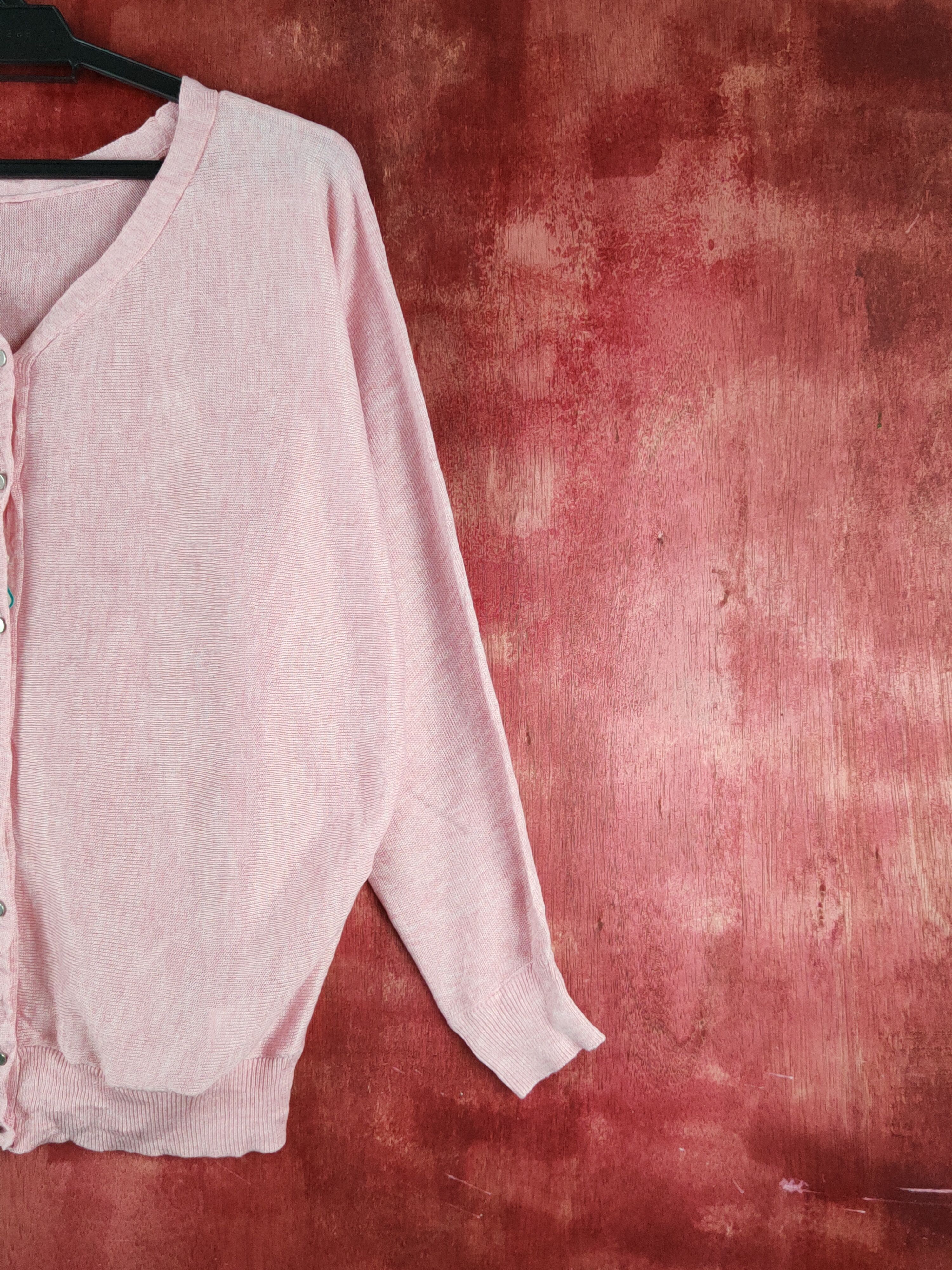 Japanese Brand American Holic Light Pink Knitwear Cardigan #S1251 Size L / US 10 / IT 46 - 5 Thumbnail