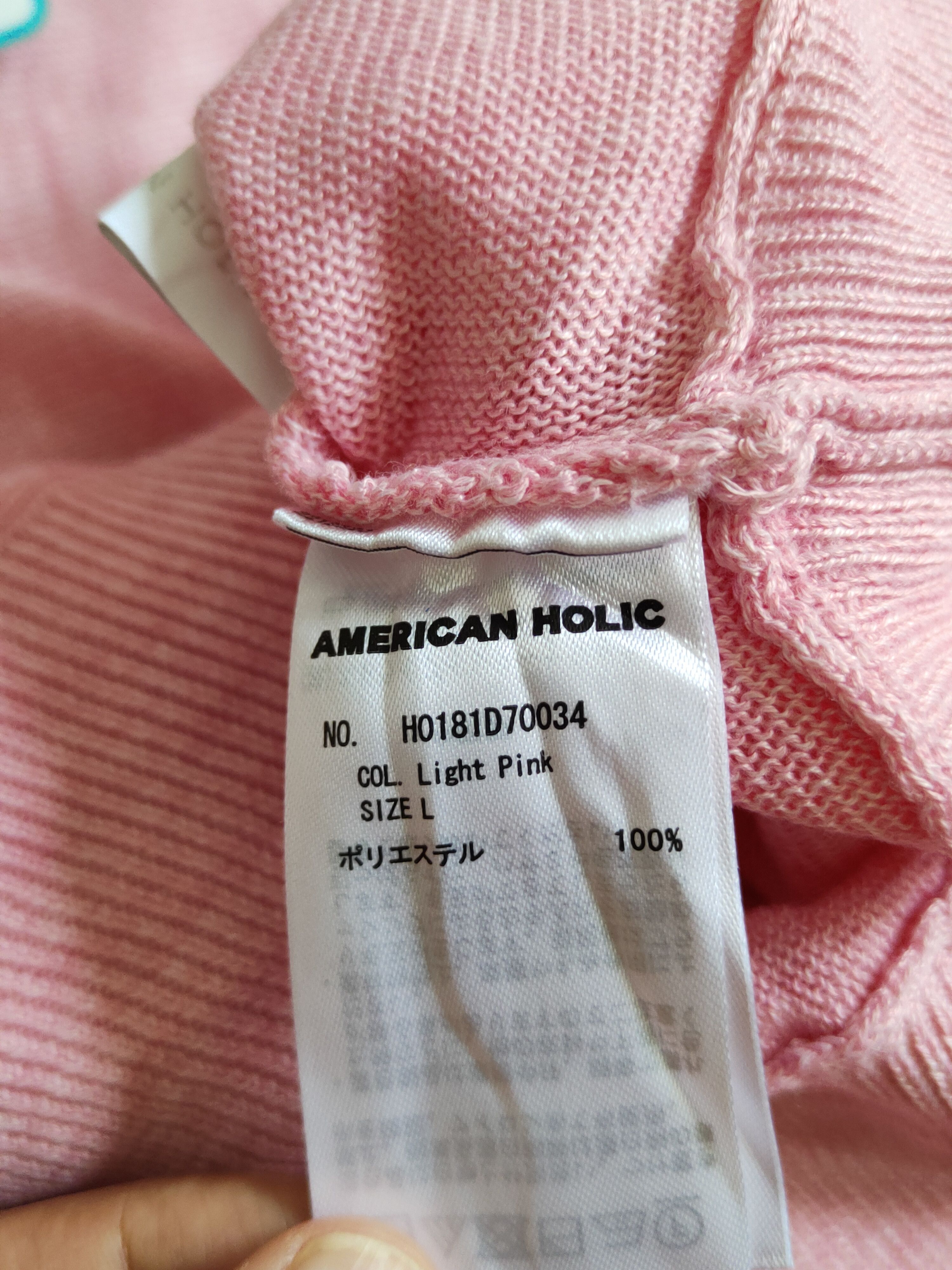 Japanese Brand American Holic Light Pink Knitwear Cardigan #S1251 Size L / US 10 / IT 46 - 12 Thumbnail