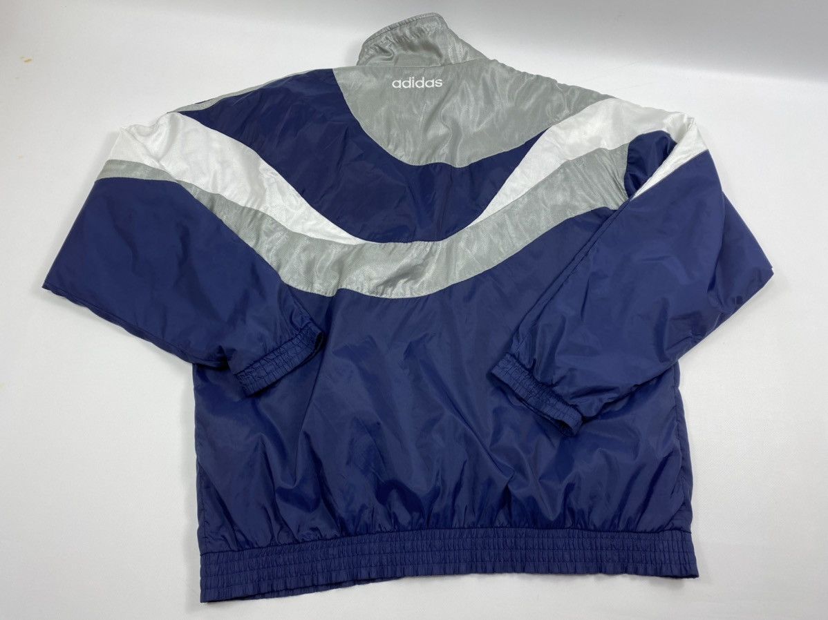 Adidas 🔥LASTDROP🔥 90s Adidas Silver Nylon Abstract Track Jacket Size US XXL / EU 58 / 5 - 4 Thumbnail
