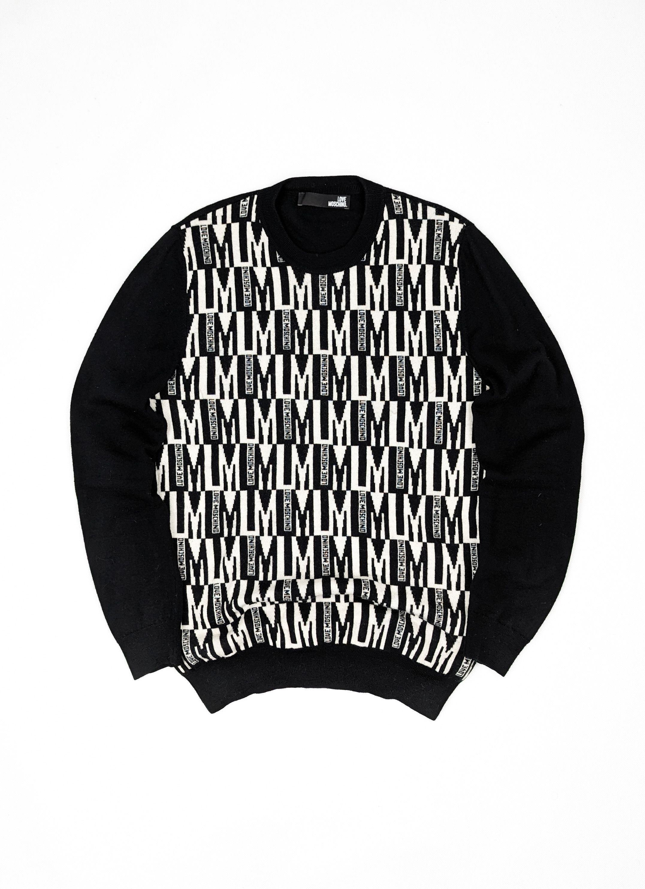 Love Moschino monogram wool sweater jumper