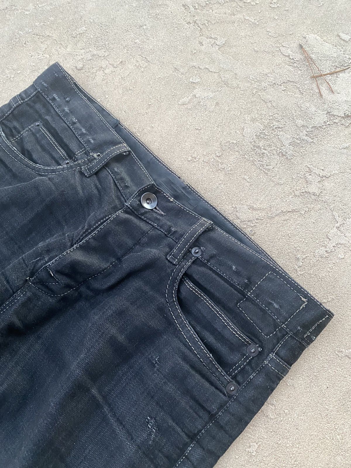 Rick Owens Waxed Denim Banana Cuts Size US 32 / EU 48 - 7 Thumbnail