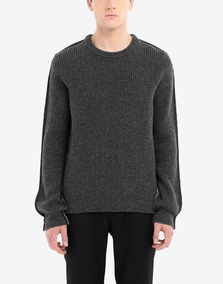 Maison Margiela New Maison Margiela Spliced Two Tone Wool Sweater Size Small Size US S / EU 44-46 / 1 - 1 Thumbnail
