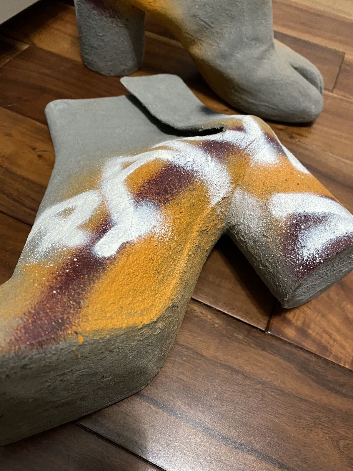 Maison Margiela NEW 1/150 “PAW” hand painted cement resin tabi Size US 7 / EU 40 - 5 Thumbnail
