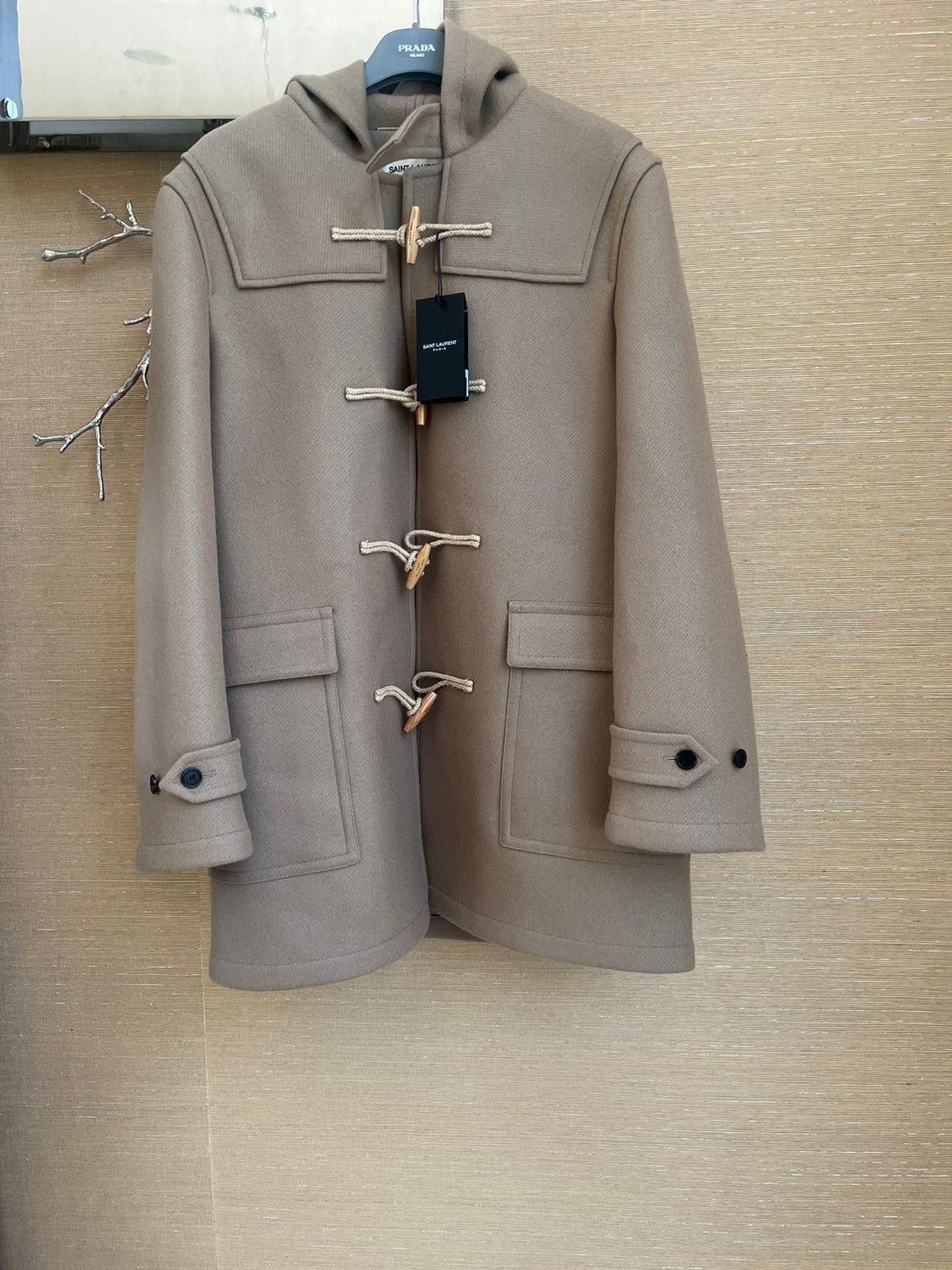 image of Saint Laurent Paris Duffle Coat In Camel, Men's (Size Large)