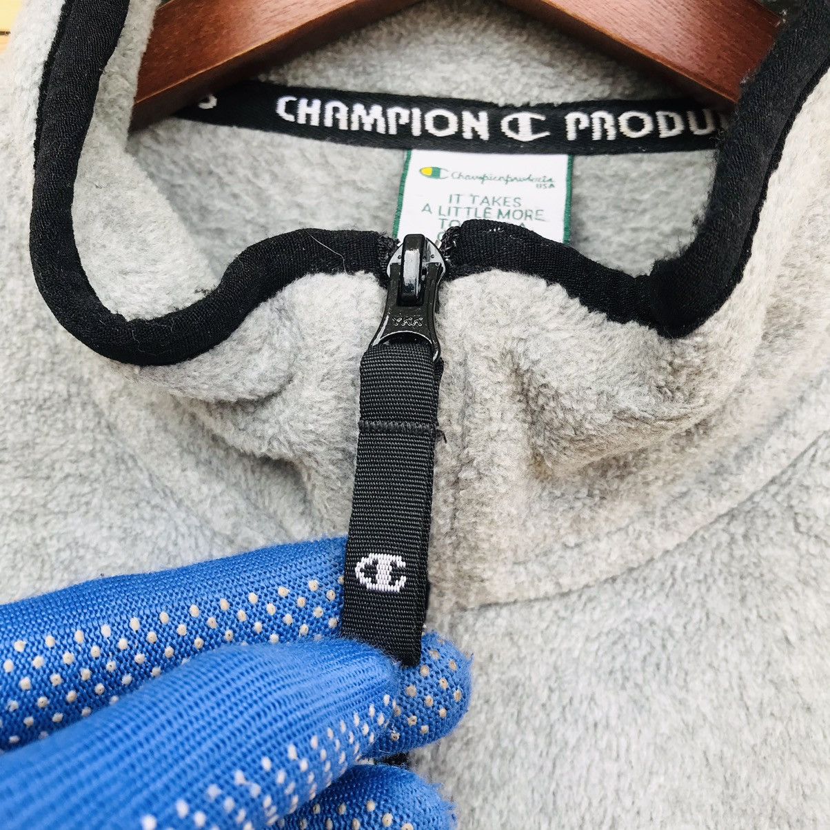 Champion Champion Fleece green tag zipper sweatshirt Size US M / EU 48-50 / 2 - 6 Thumbnail