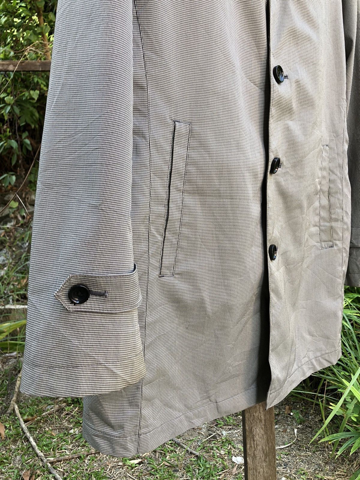 Japanese Brand Vintage 90's Trench Coat Houndstooth by Desert Size US XL / EU 56 / 4 - 3 Thumbnail
