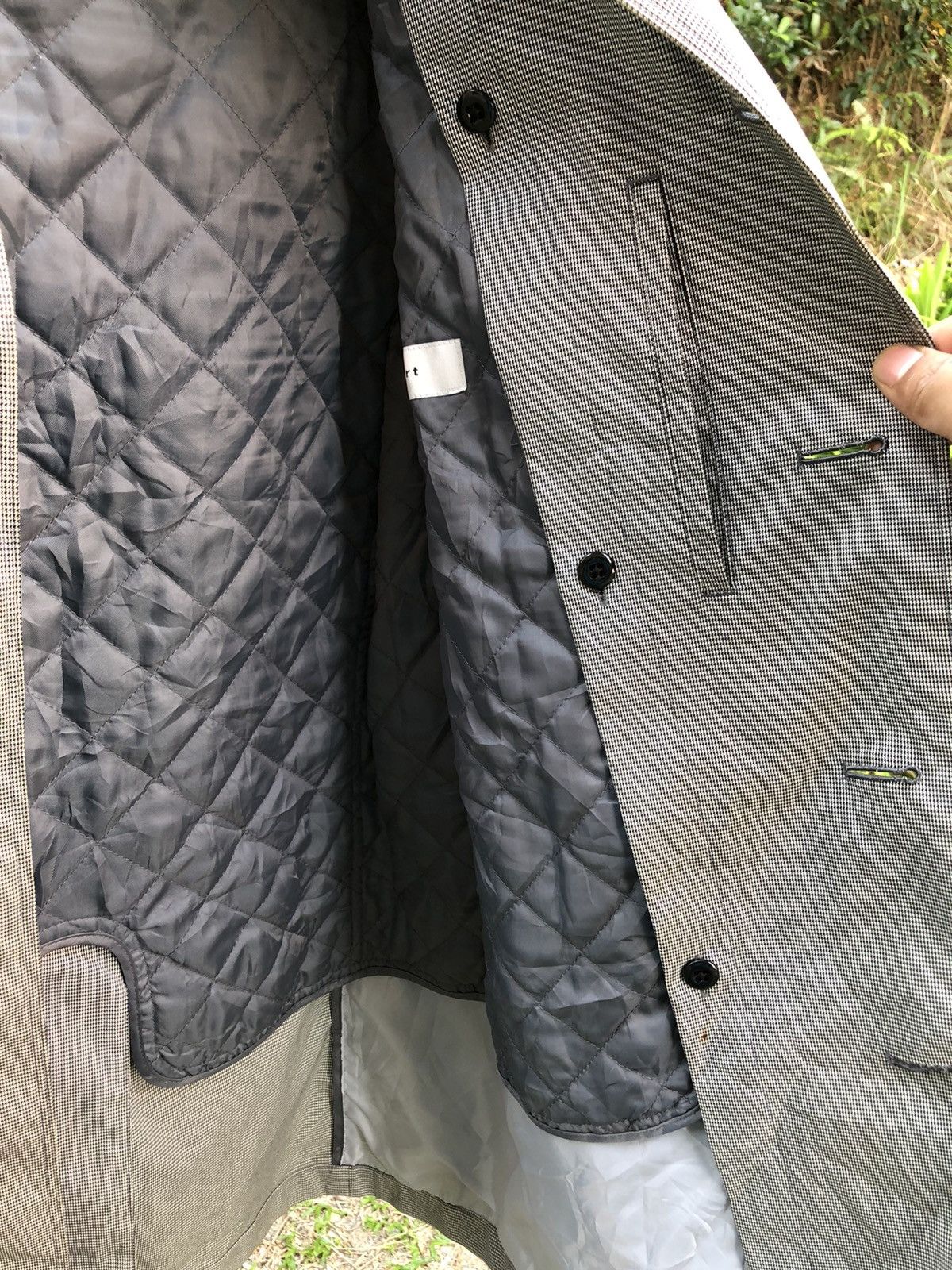 Japanese Brand Vintage 90's Trench Coat Houndstooth by Desert Size US XL / EU 56 / 4 - 10 Thumbnail
