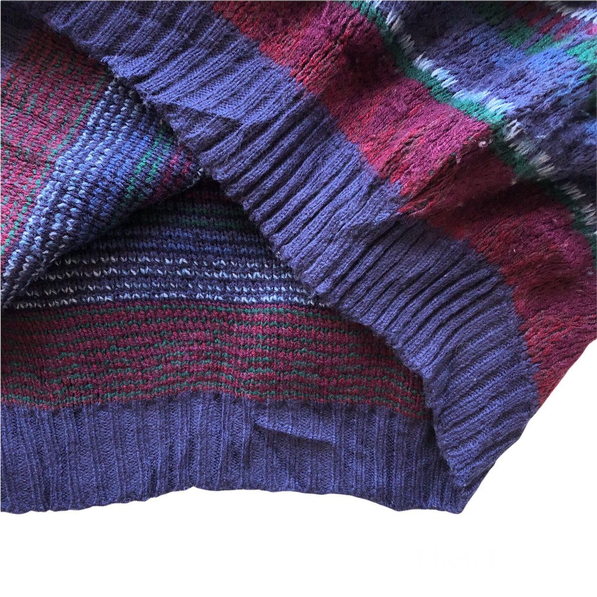 Vintage 80's Knit Wool Sweater Navajo native Multicolor
