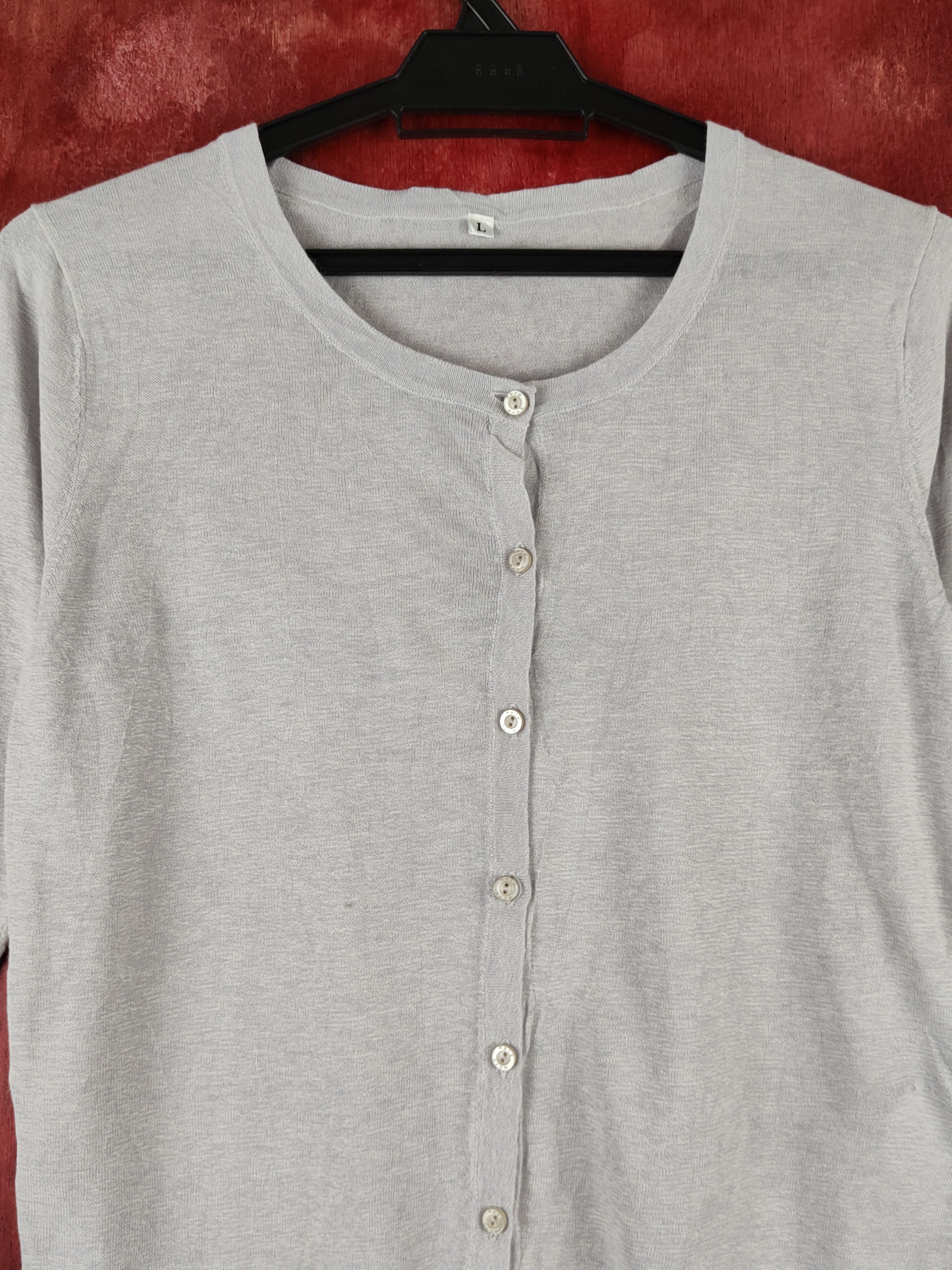 Japanese Brand × Vintage Japanese Brand Gray Knitwear Cardigan #S1210 Size M / US 6-8 / IT 42-44 - 2 Thumbnail