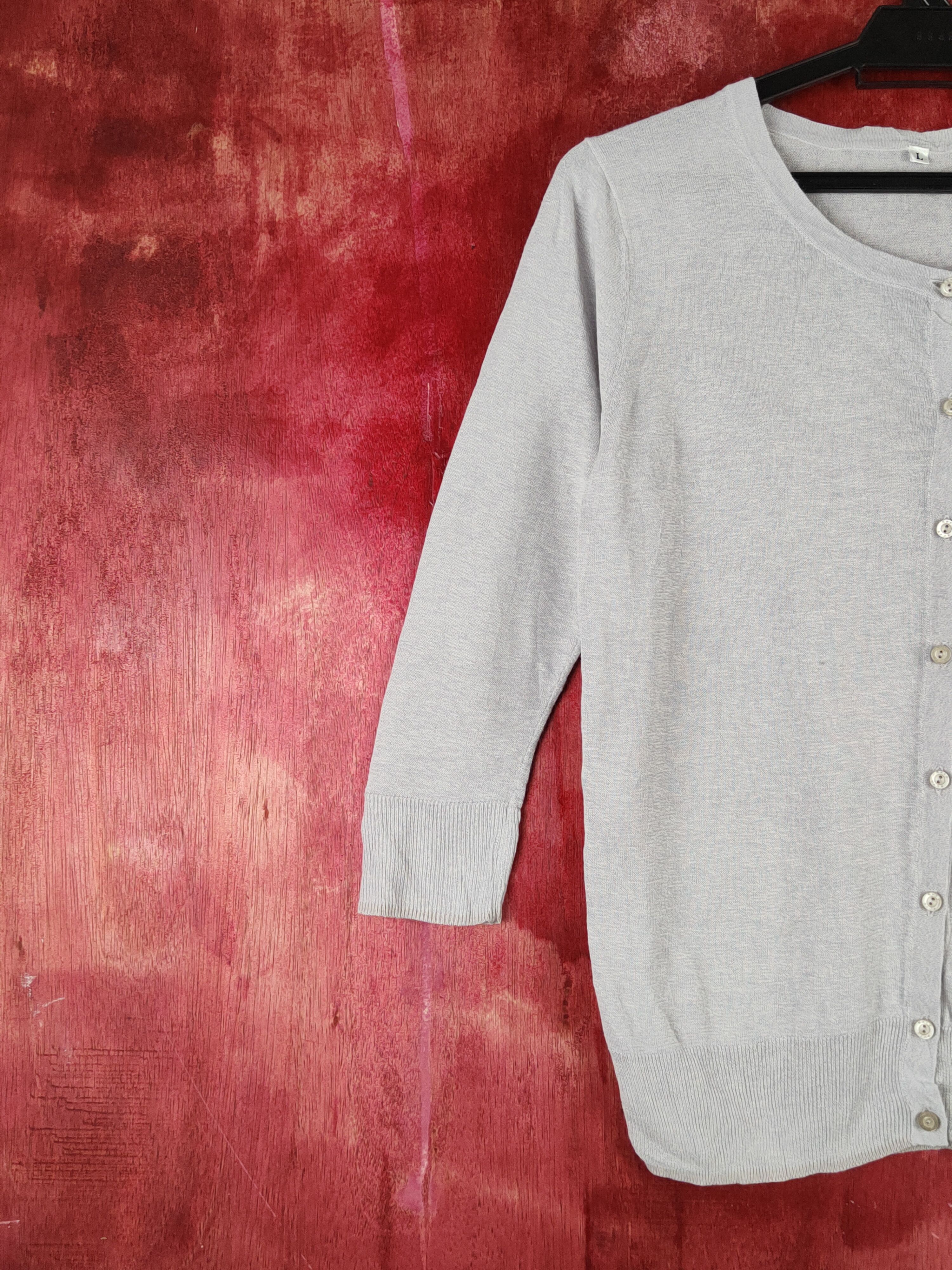 Japanese Brand × Vintage Japanese Brand Gray Knitwear Cardigan #S1210 Size M / US 6-8 / IT 42-44 - 3 Thumbnail