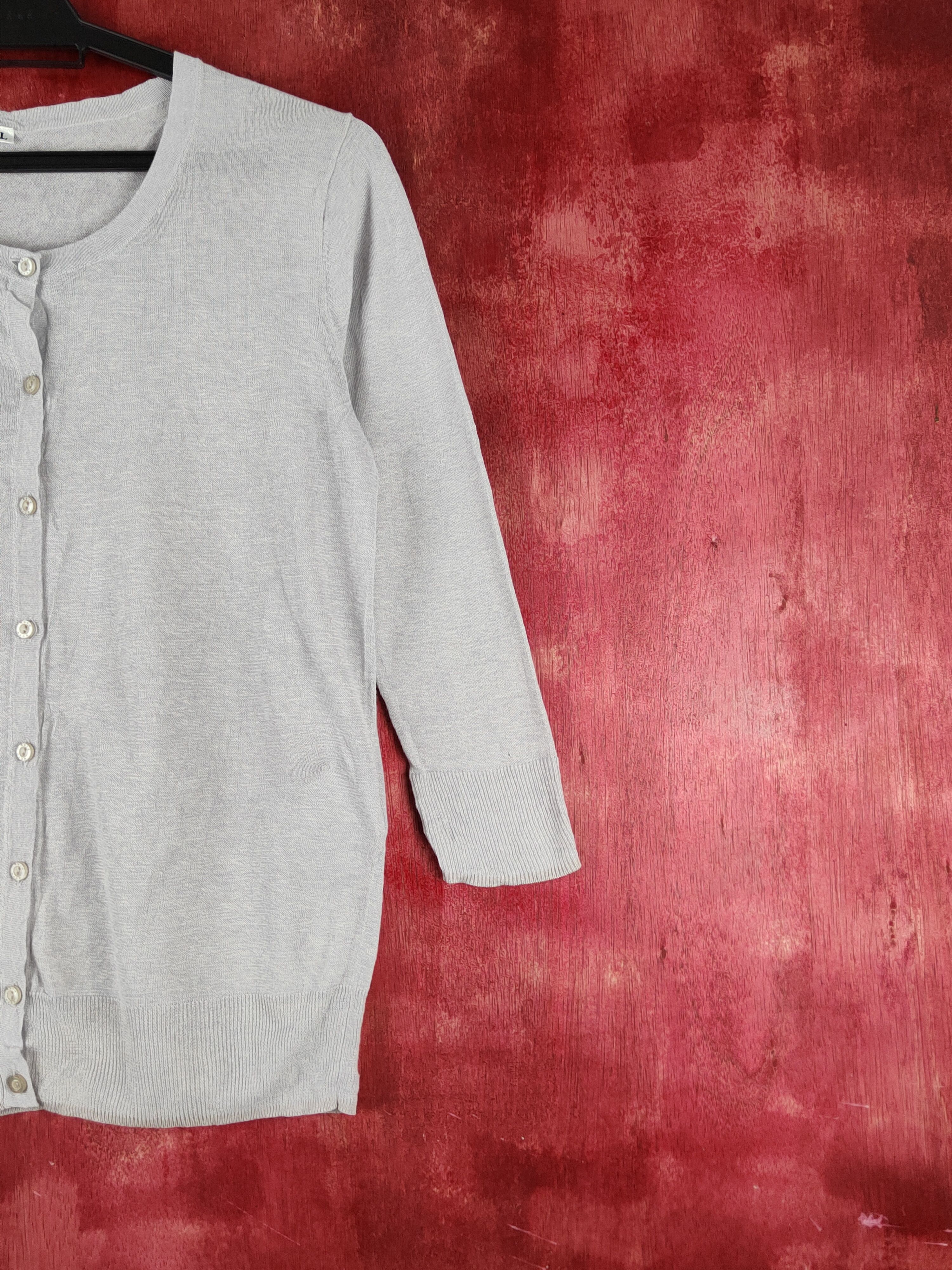 Japanese Brand × Vintage Japanese Brand Gray Knitwear Cardigan #S1210 Size M / US 6-8 / IT 42-44 - 5 Thumbnail