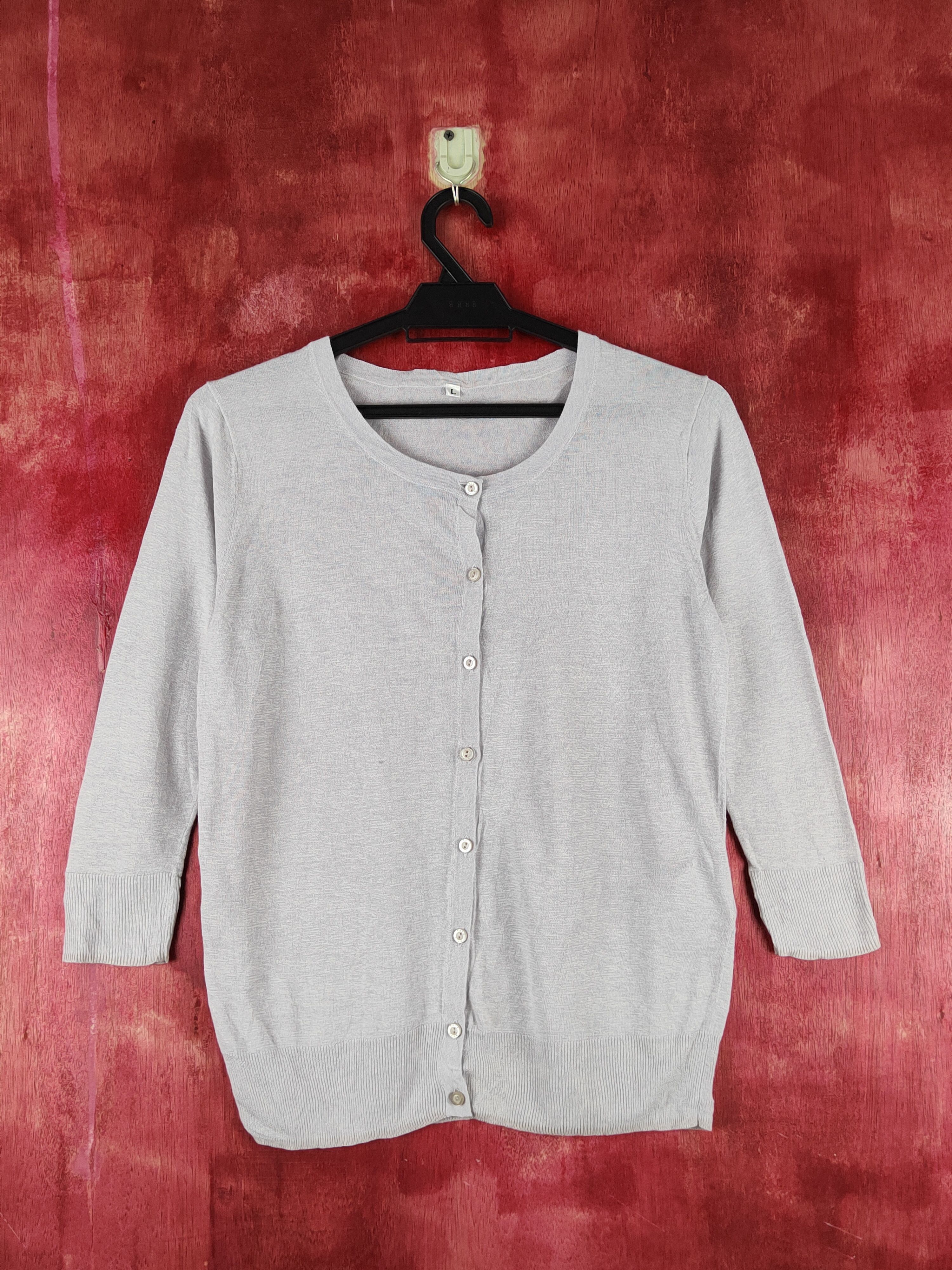 image of Gray Knitwear Cardigan S1210 in Grey, Women's (Size Medium)