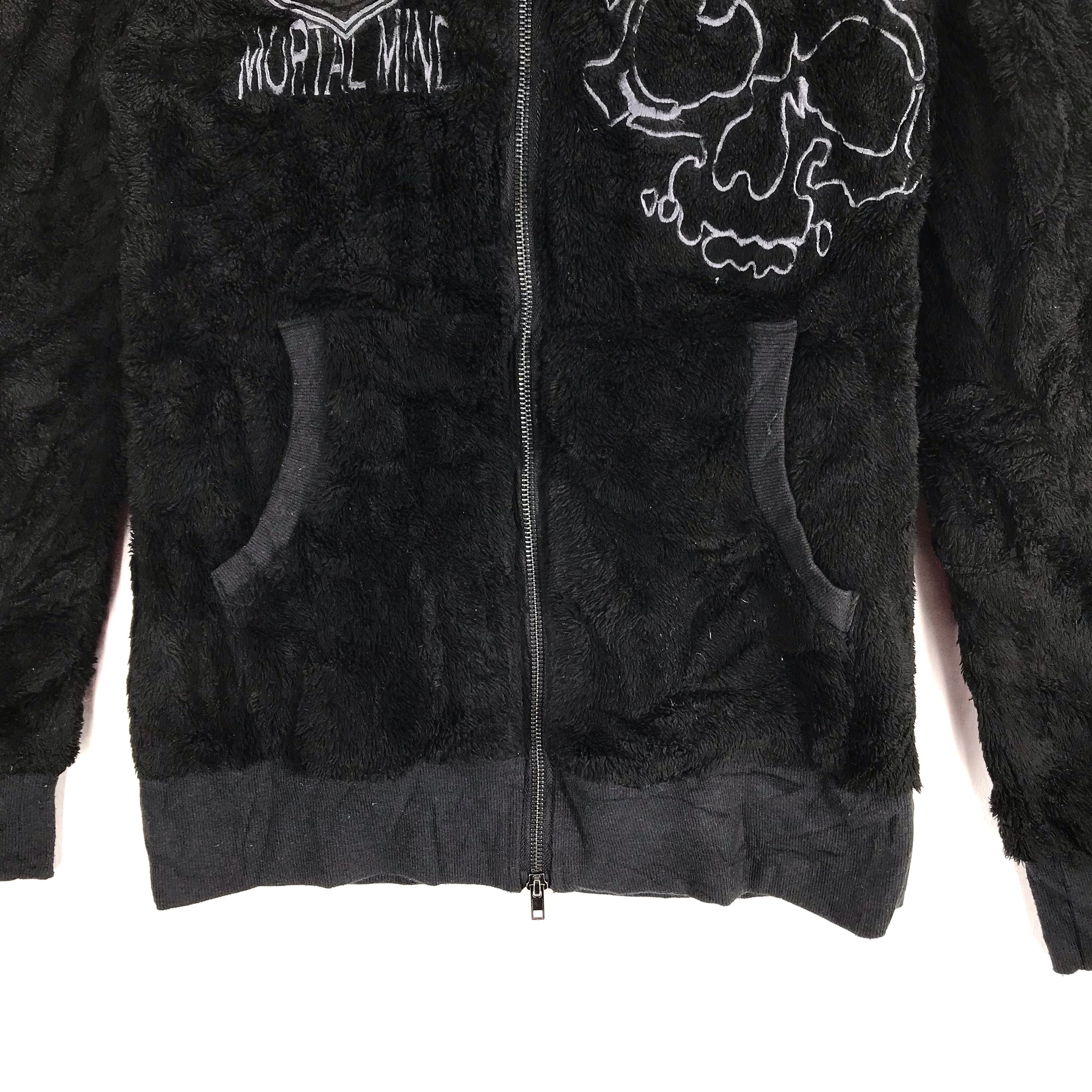 Japanese Brand Ghost Of Harlem Emrboidery Big Logo Fur Hoodies #2499-96 Size XS / US 0-2 / IT 36-38 - 4 Thumbnail