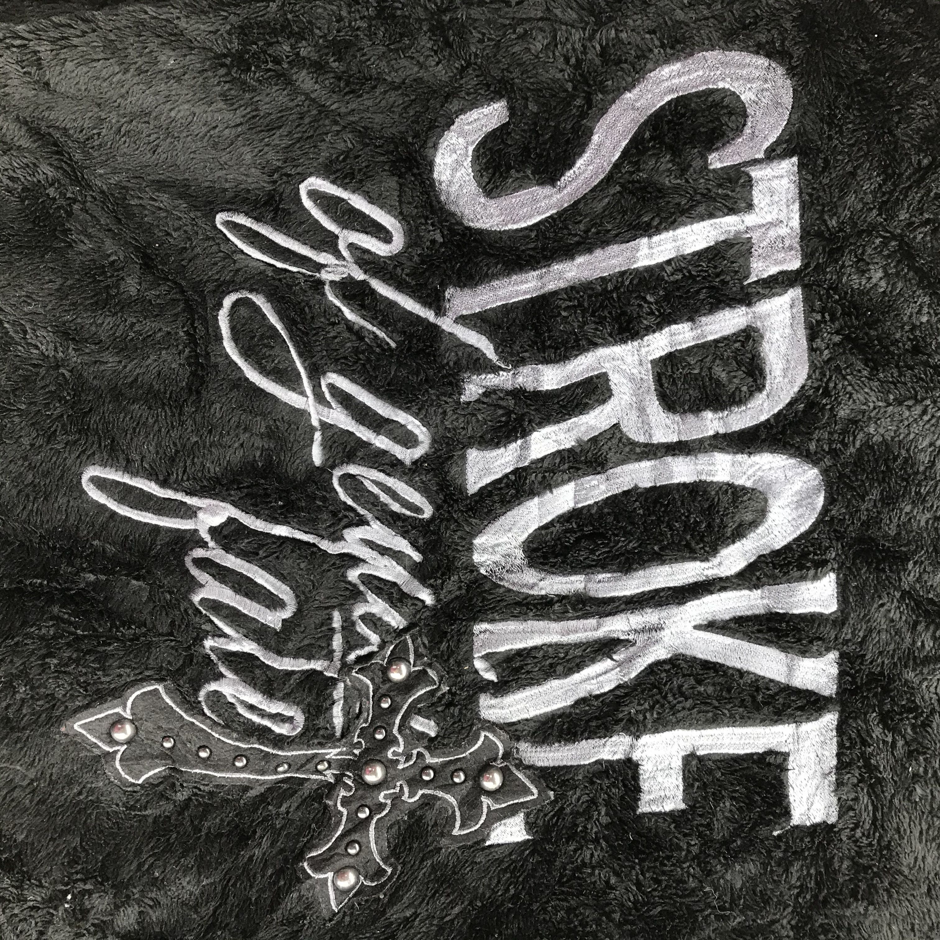 Japanese Brand Ghost Of Harlem Emrboidery Big Logo Fur Hoodies #2499-96 Size XS / US 0-2 / IT 36-38 - 9 Thumbnail
