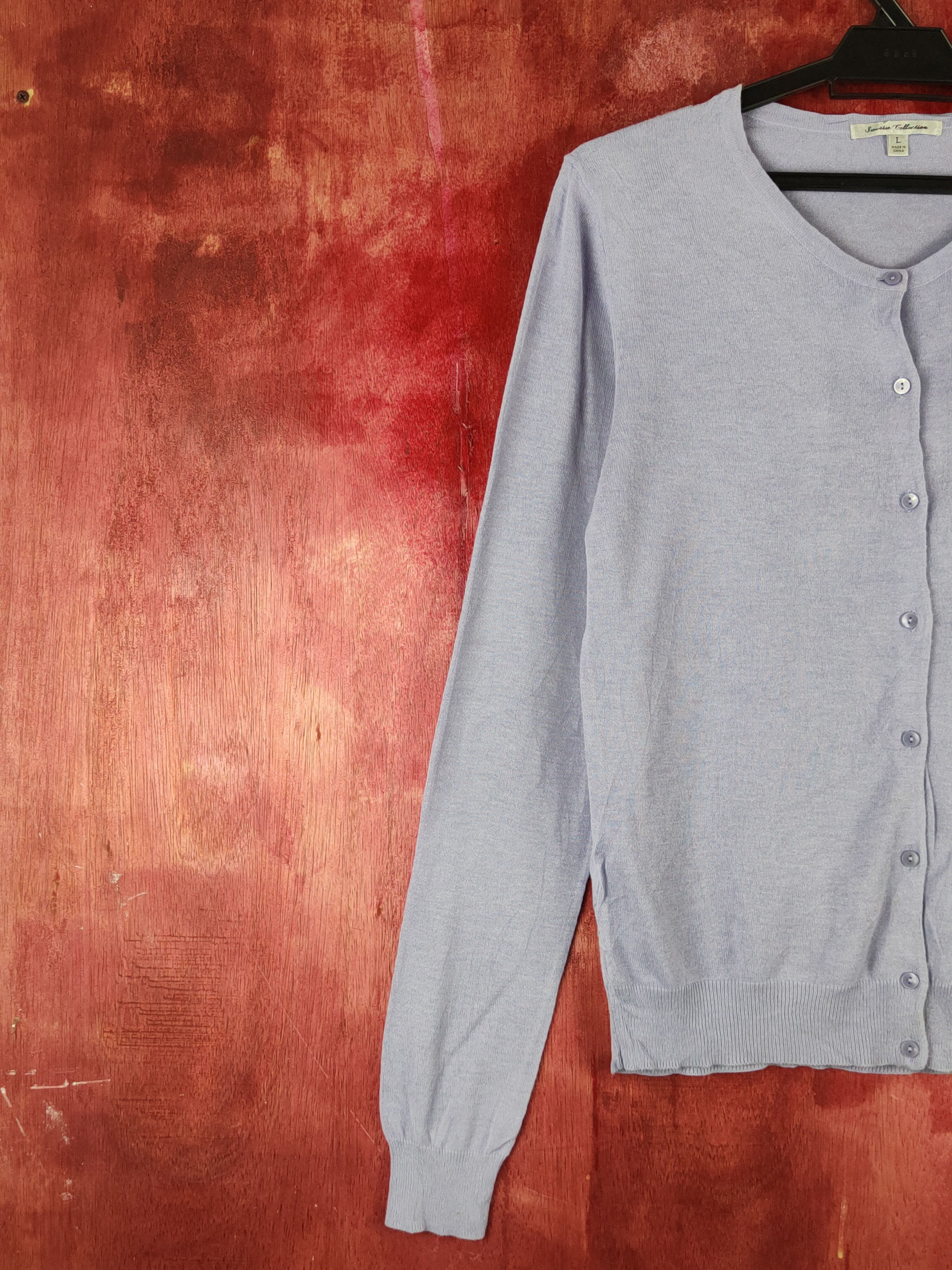 Japanese Brand × Uniqlo Uniqlo Light Purple Knitwear Cardigan #S1209 Size L / US 10 / IT 46 - 3 Thumbnail