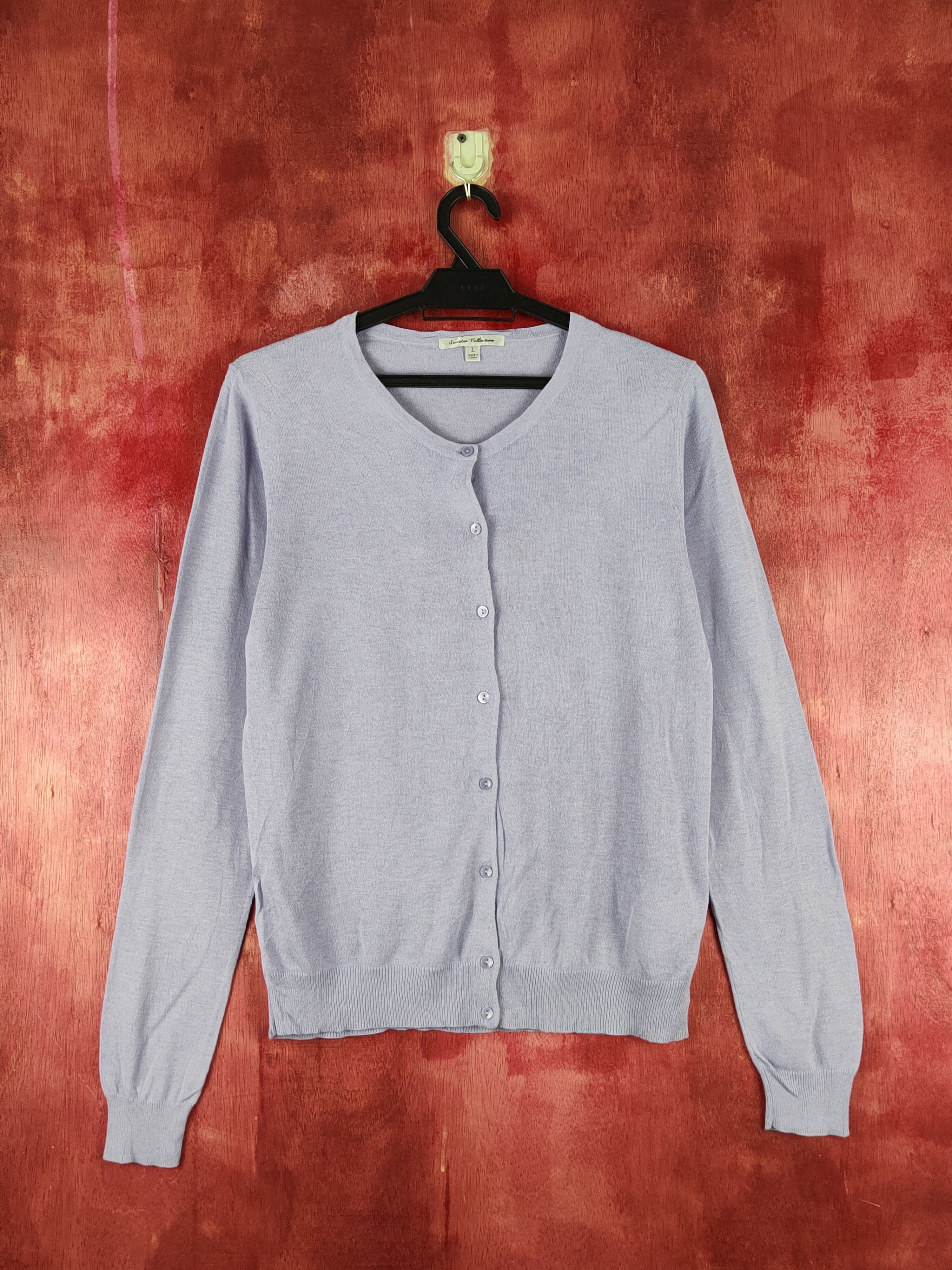 Japanese Brand × Uniqlo Uniqlo Light Purple Knitwear Cardigan #S1209 Size L / US 10 / IT 46 - 1 Thumbnail