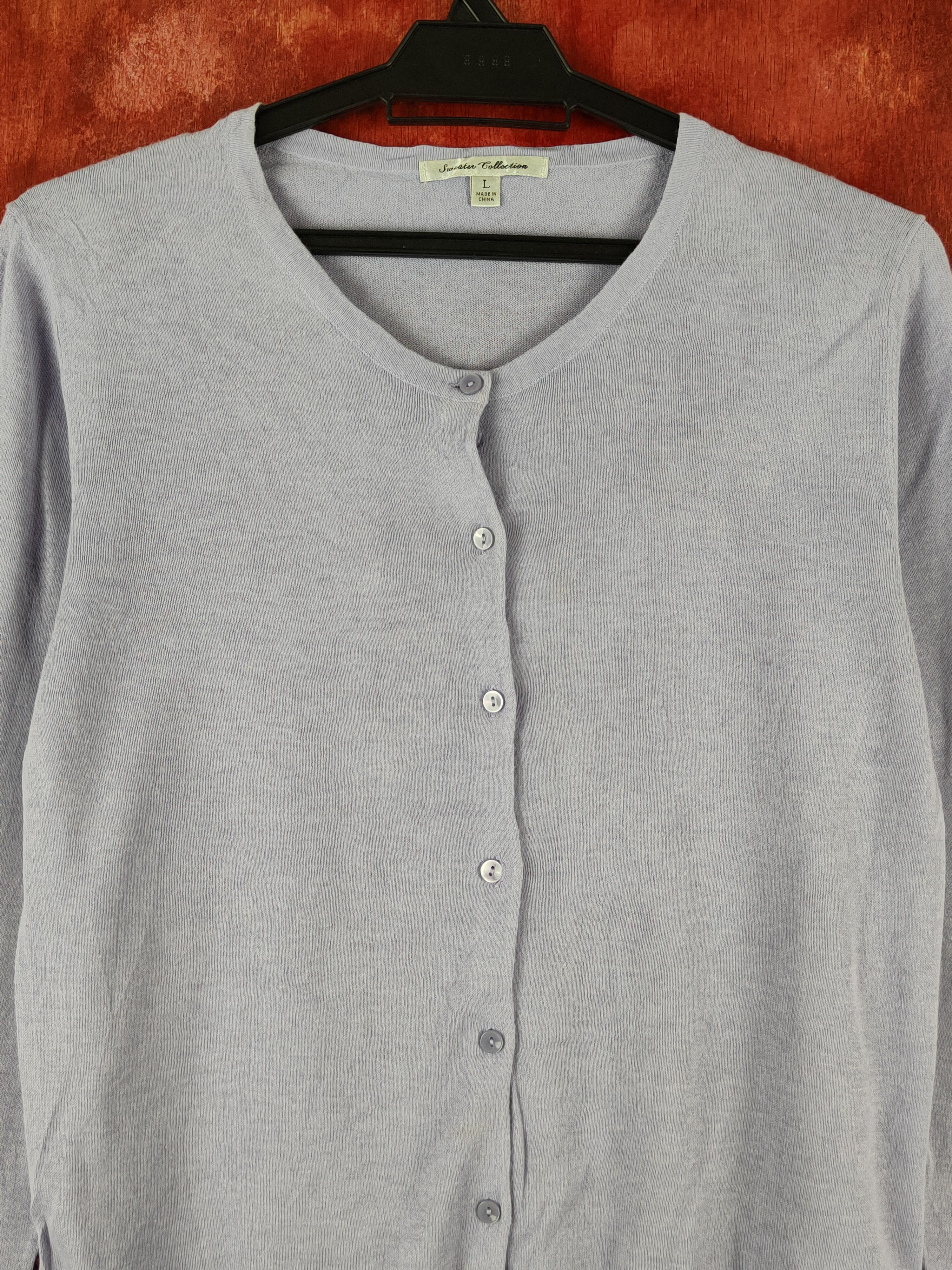 Japanese Brand × Uniqlo Uniqlo Light Purple Knitwear Cardigan #S1209 Size L / US 10 / IT 46 - 2 Thumbnail