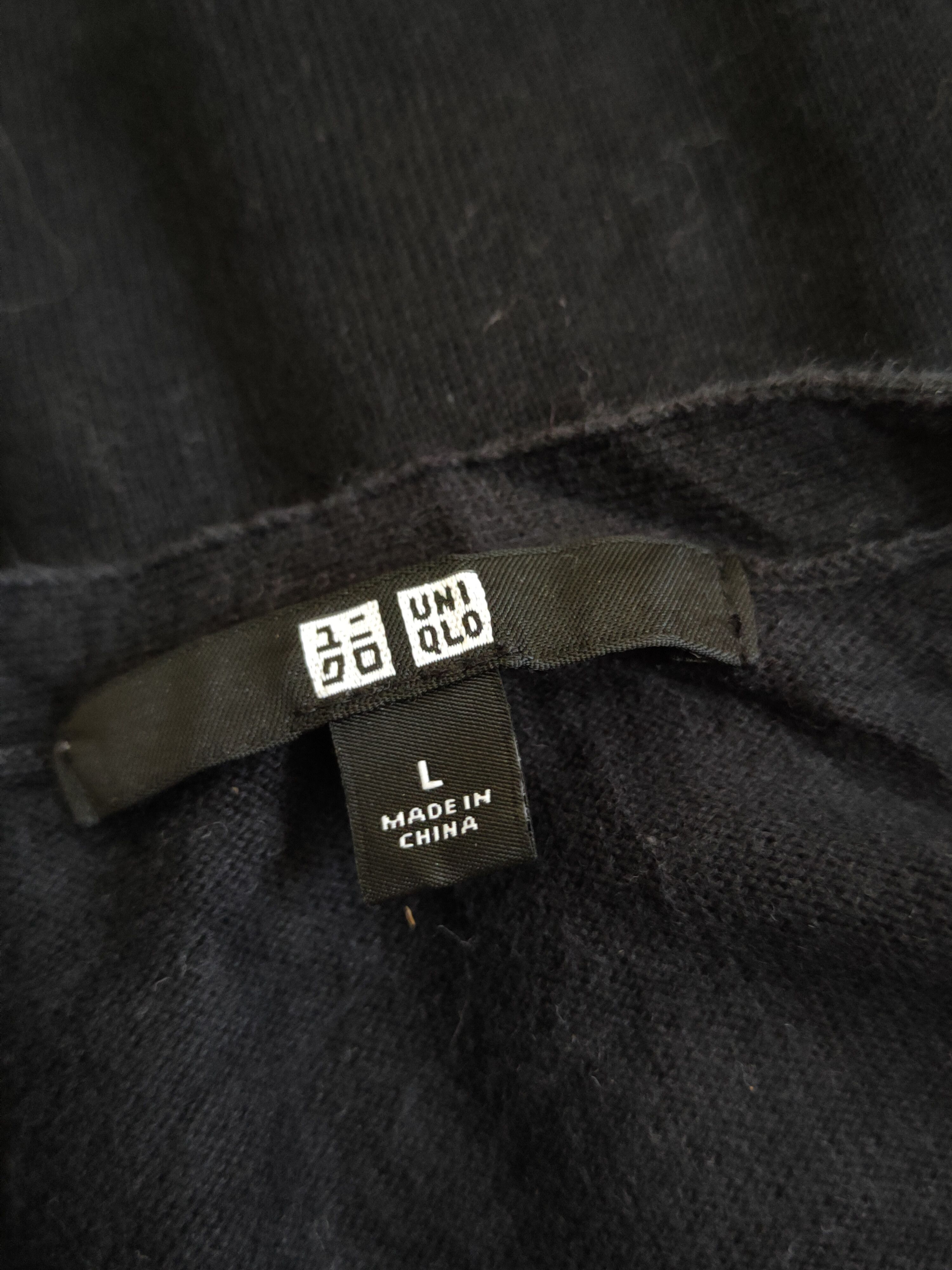 Japanese Brand Uniqlo Black Knitwear Cardigan #S1207 Size L / US 10 / IT 46 - 12 Thumbnail