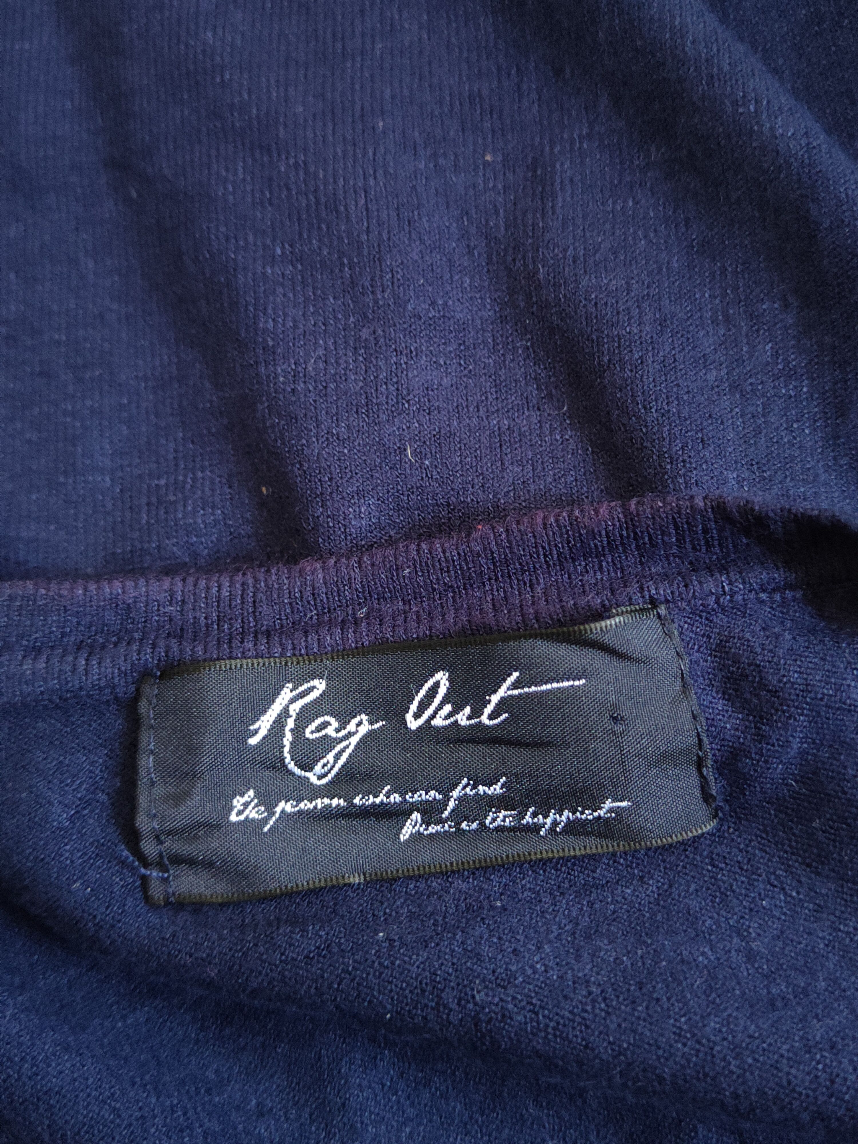 Japanese Brand Rag Out Navy Knitwear Cardigan #S1206 Size S / US 4 / IT 40 - 11 Thumbnail
