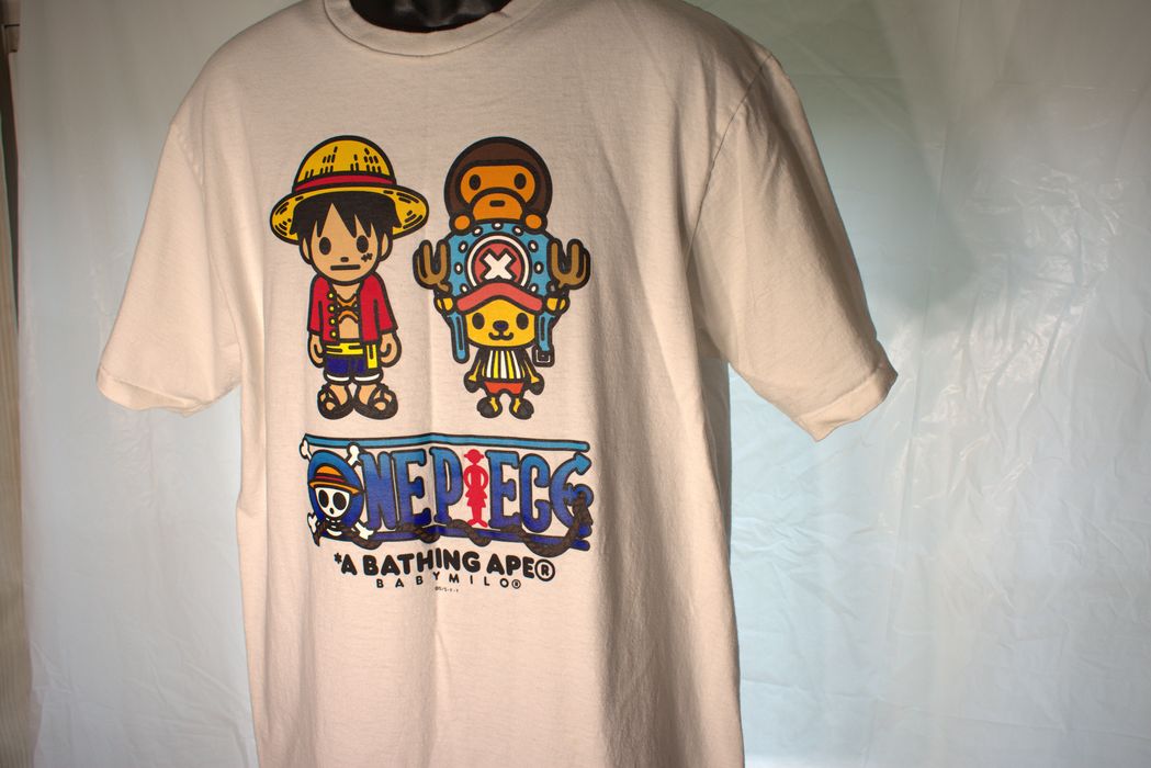 BAPE One Piece Luffy & Chopper X Milo Tee White Men's - US