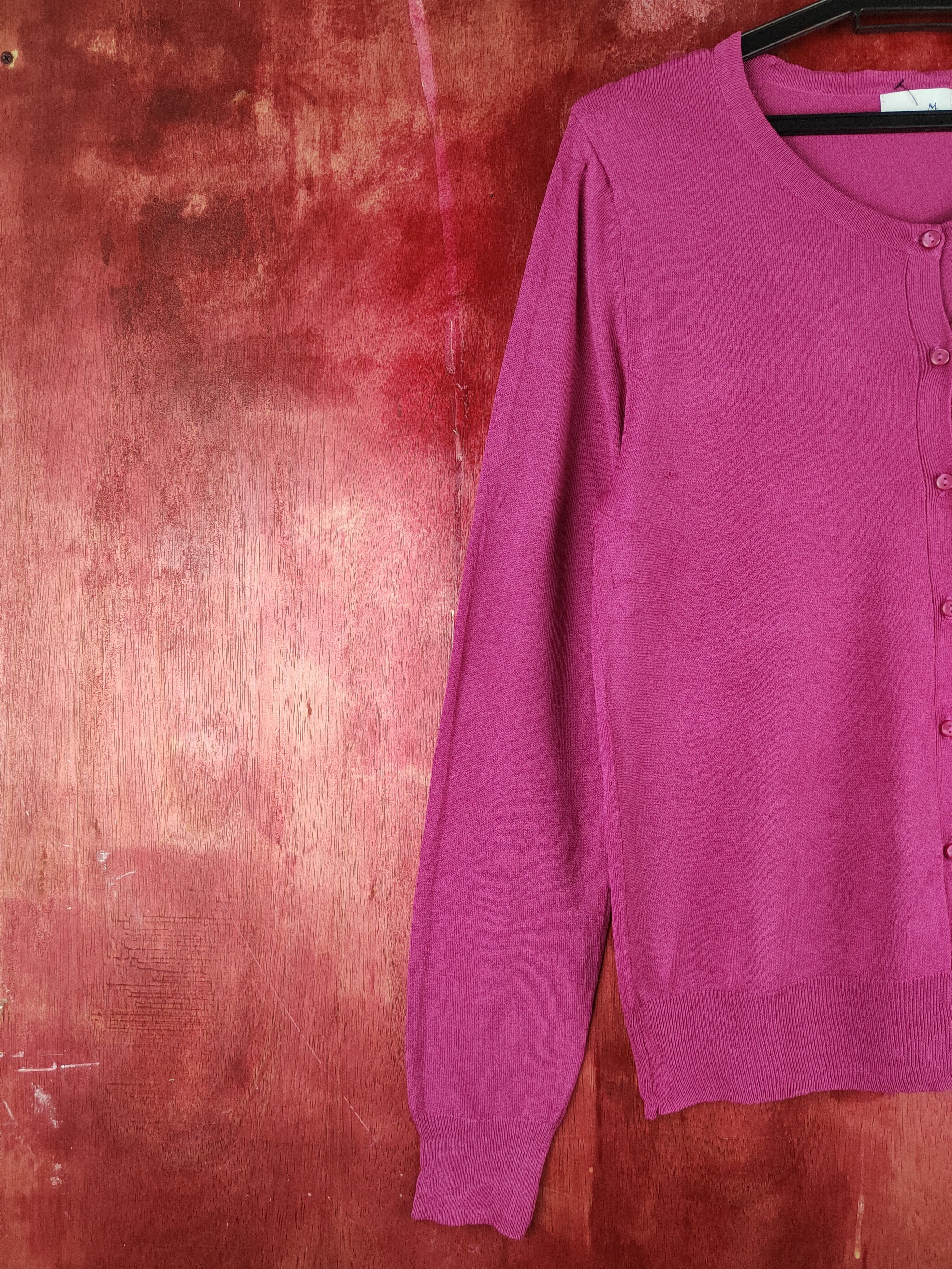 Japanese Brand × Vintage Japanese Brand Purple Knitwear Cardigan japan vintage #S1199 Size M / US 6-8 / IT 42-44 - 3 Thumbnail