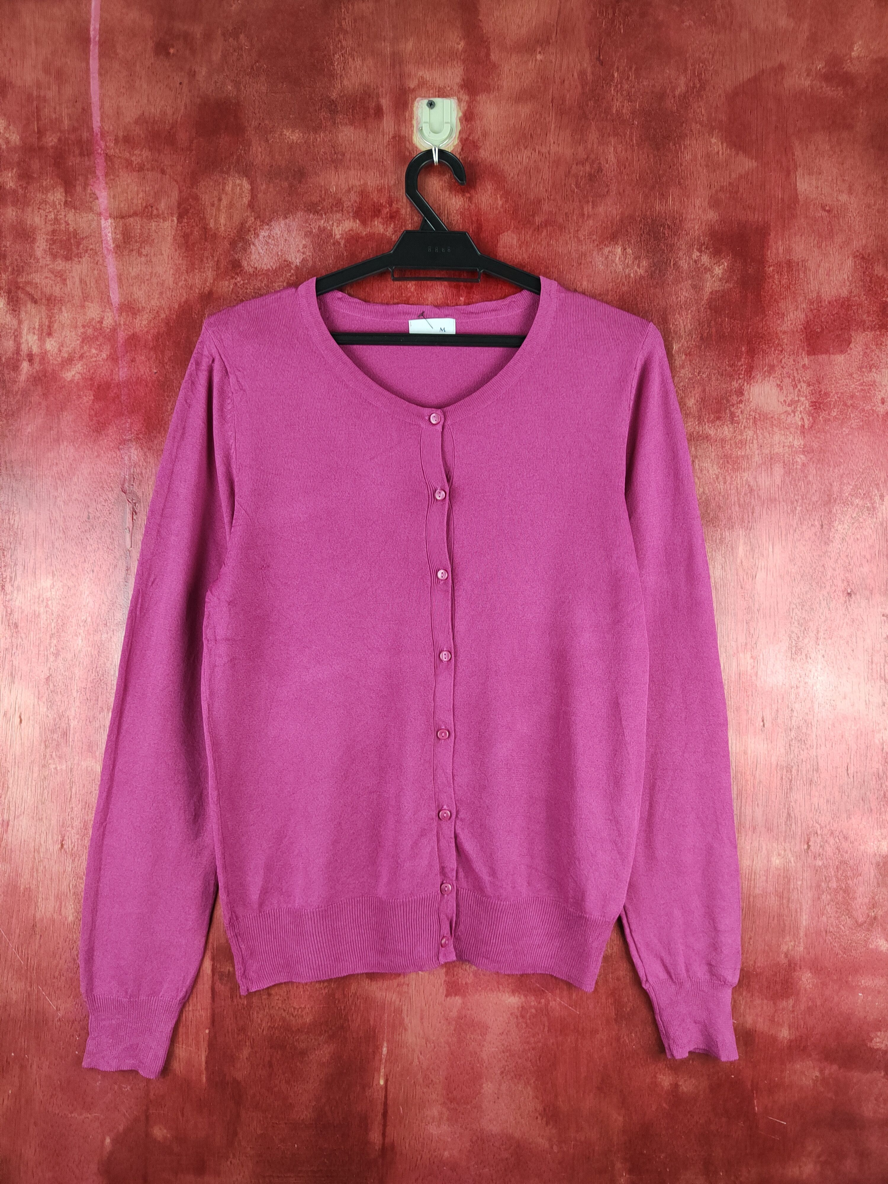 Japanese Brand × Vintage Japanese Brand Purple Knitwear Cardigan japan vintage #S1199 Size M / US 6-8 / IT 42-44 - 1 Thumbnail