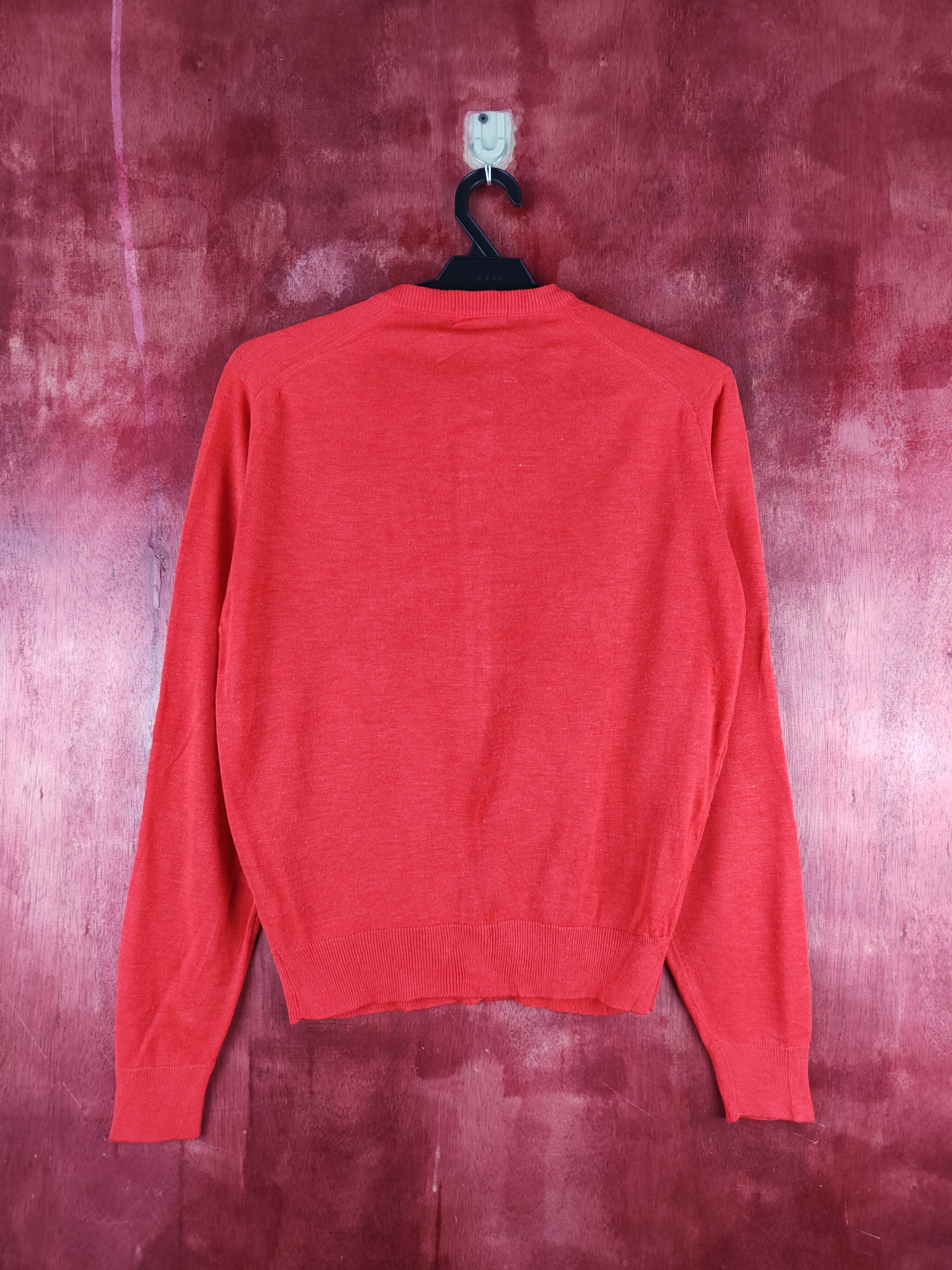 Japanese Brand × Vintage Grove Red Knitwear Cardigan japan vintage thin #S1198 Size M / US 6-8 / IT 42-44 - 7 Thumbnail