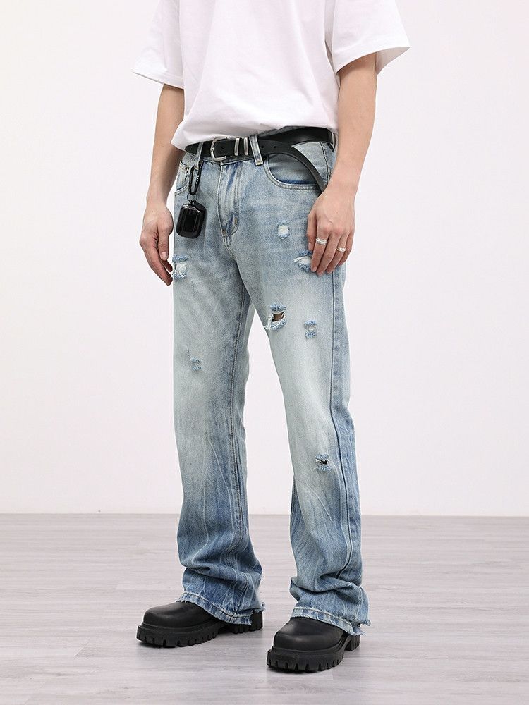 cleanfit distressed ripped jeans