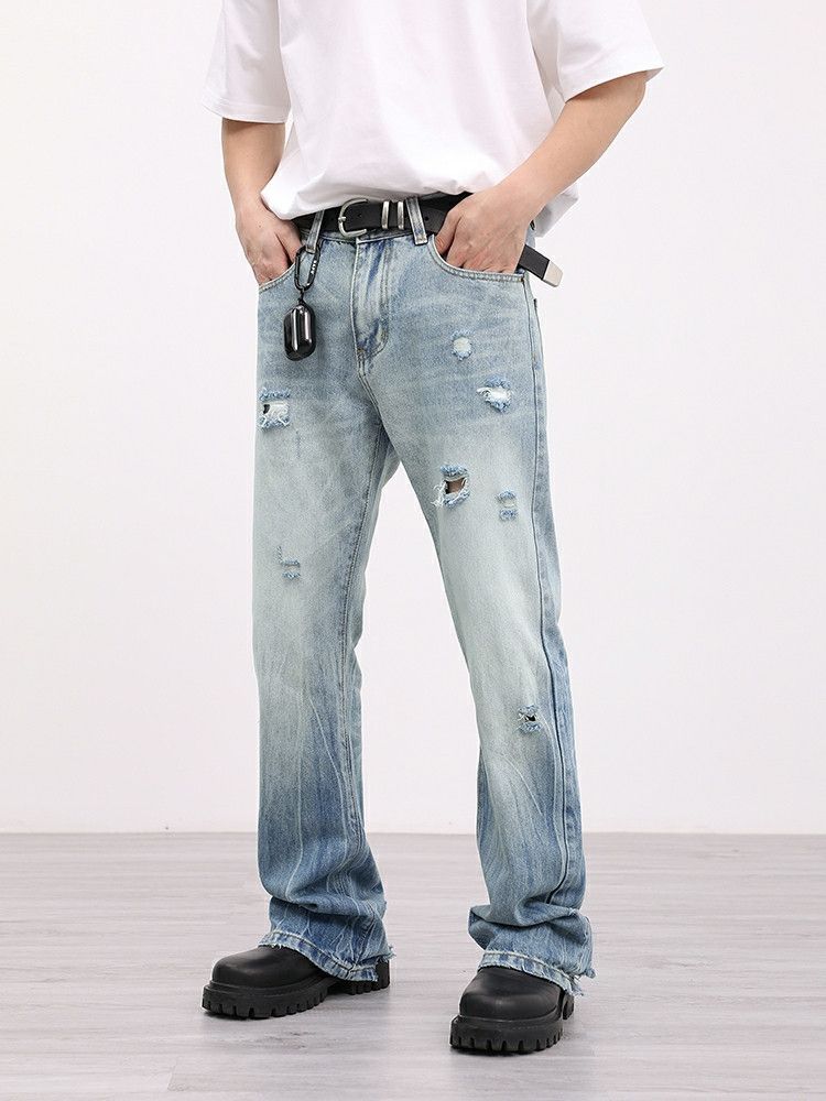 cleanfit distressed ripped jeans