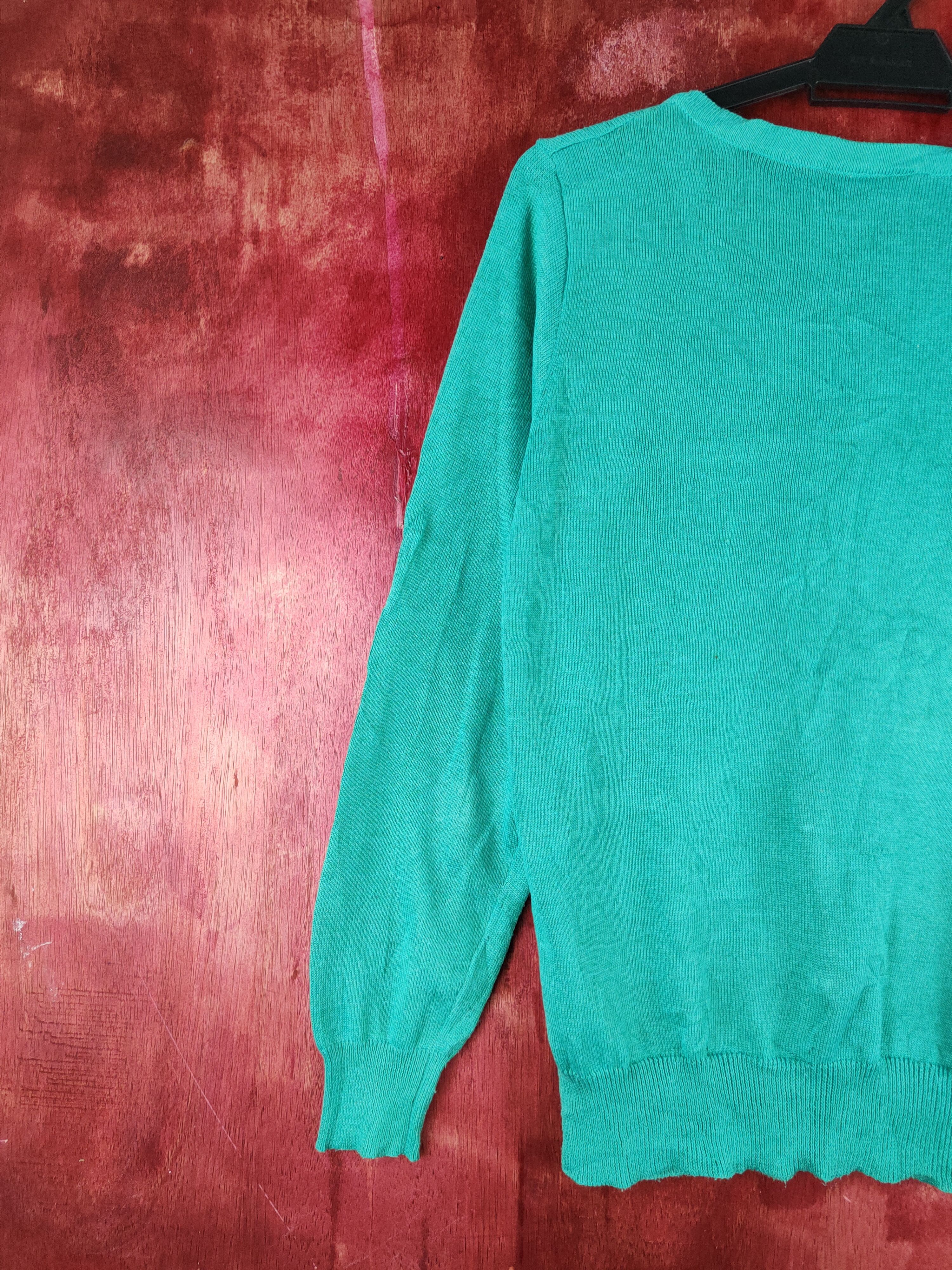 Japanese Brand × Vintage Marvelous Green Knitwear Cardigan japan vintage #S1195 Size M / US 6-8 / IT 42-44 - 9 Thumbnail