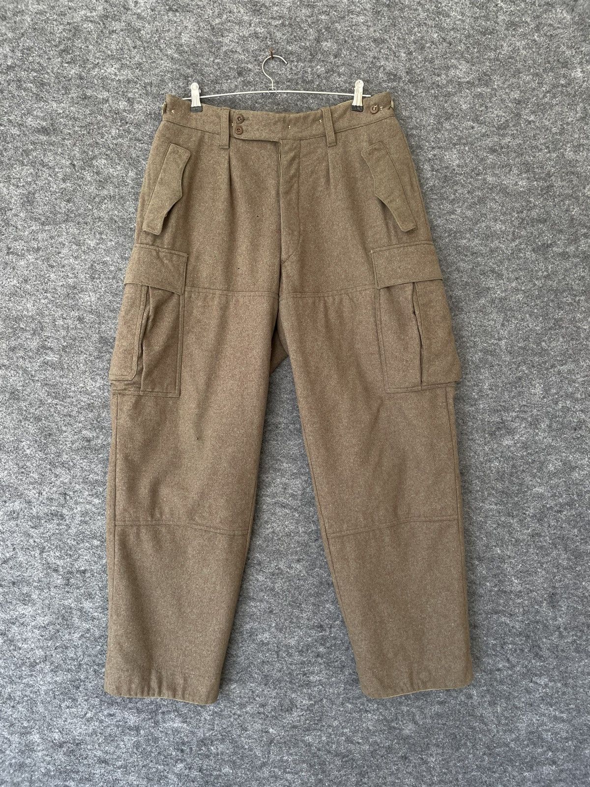 Hunter × Vintage VINTAGE 60’s MILITARY CARGO WOOL PANTS Size US 32 / EU 48 - 1 Thumbnail