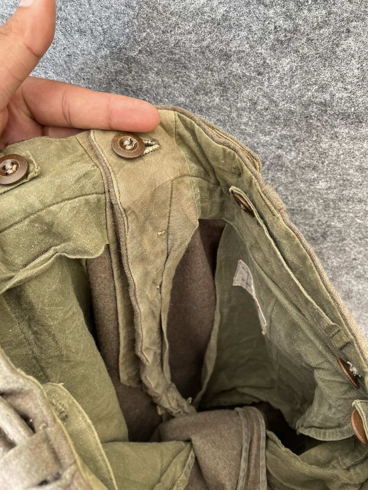 Hunter × Vintage VINTAGE 60’s MILITARY CARGO WOOL PANTS Size US 32 / EU 48 - 9 Thumbnail