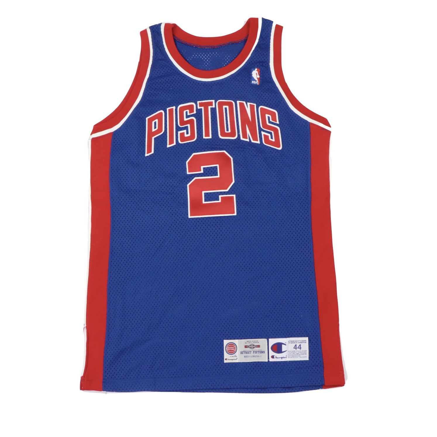 image of 90's Champion Stacey Augmon Detroit Pistons Jersey in Blue, Men's (Size Large)