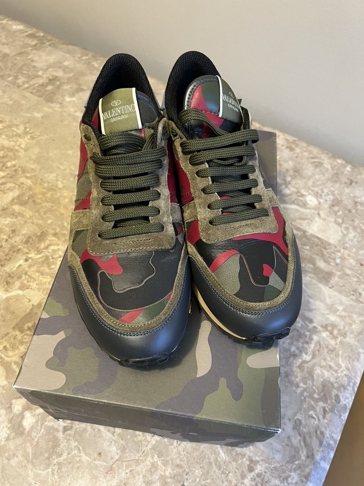 Valentino Valentino Camouflage Studded Sneaker Size US 9.5 / EU 42-43 - 4 Thumbnail