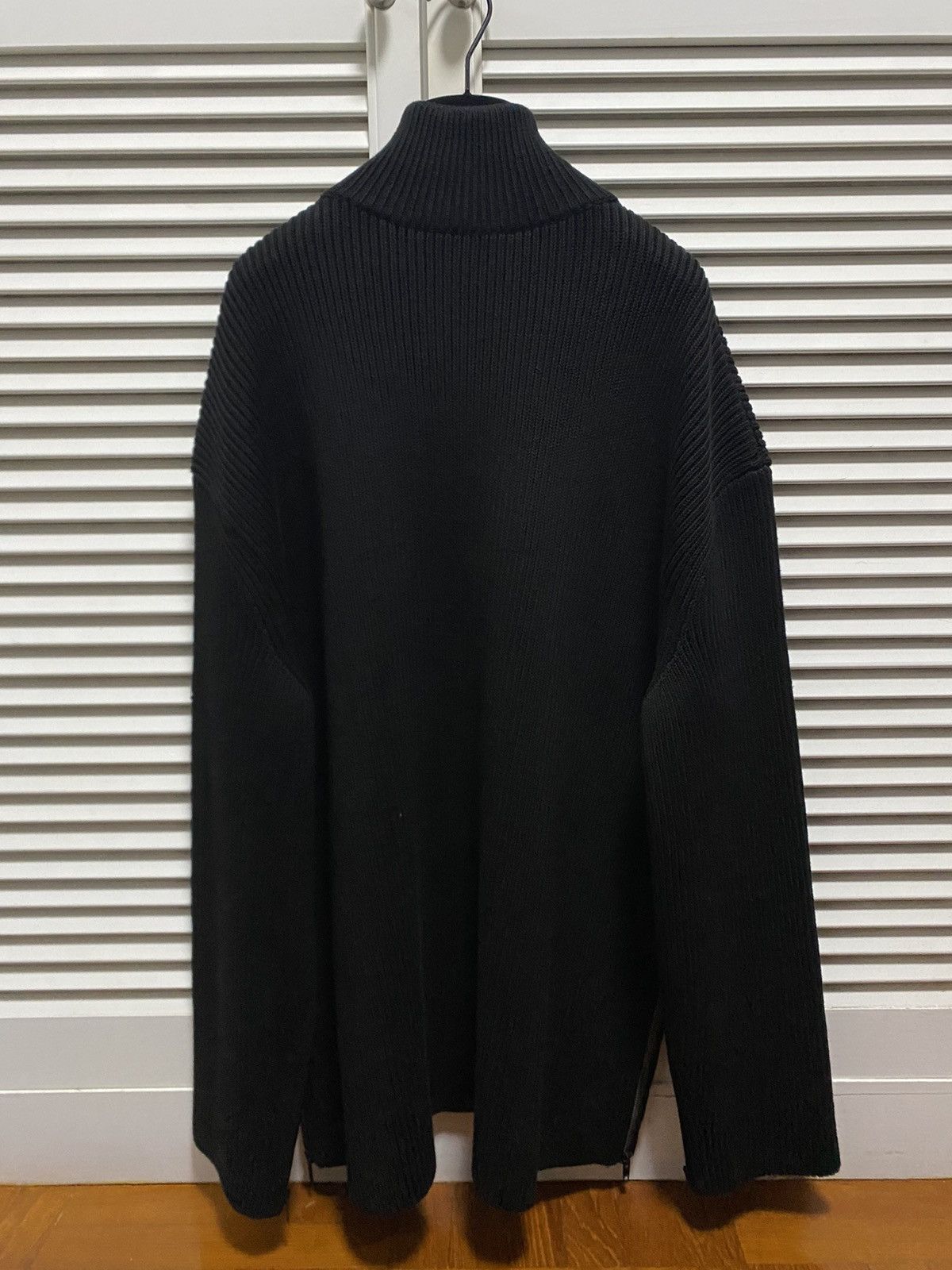 Balenciaga Ribbed Knit Oversize Full-zip Turtleneck Cardigan Size US S / EU 44-46 / 1 - 2 Thumbnail